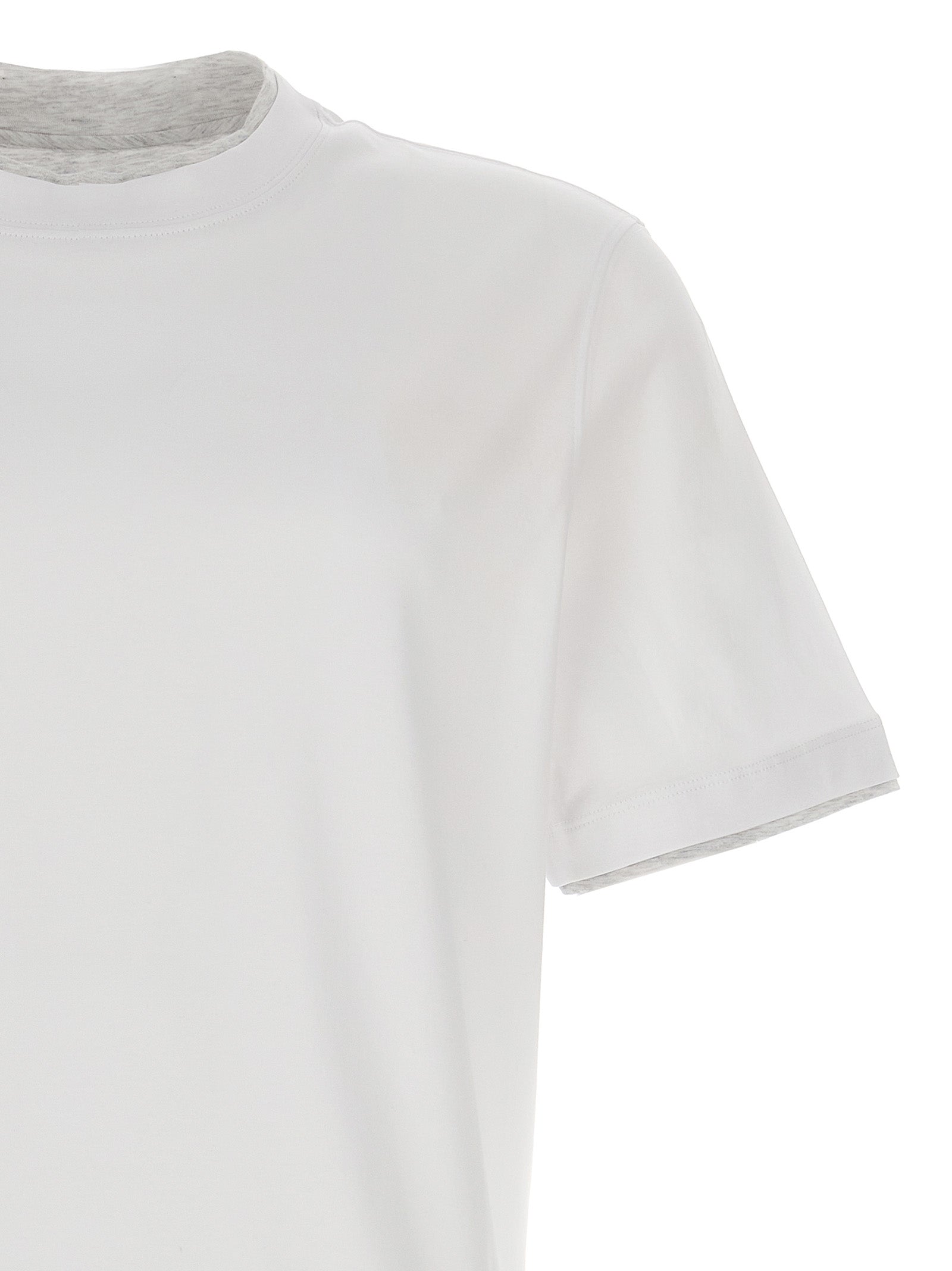Brunello Cucinelli White Cotton Men's T-Shirt
