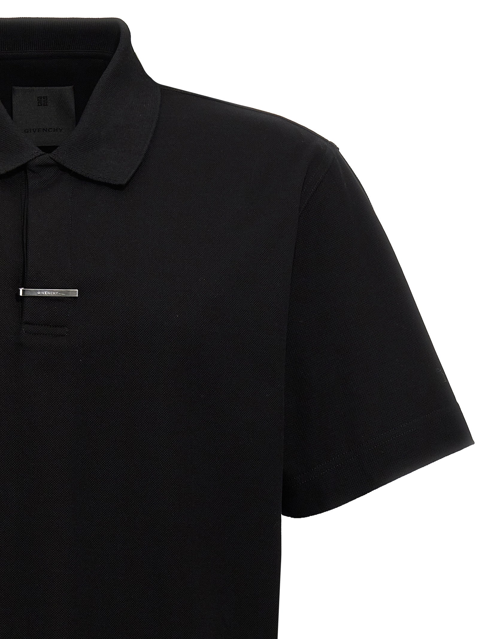 Givenchy Black Cotton Polo Men's Shirt