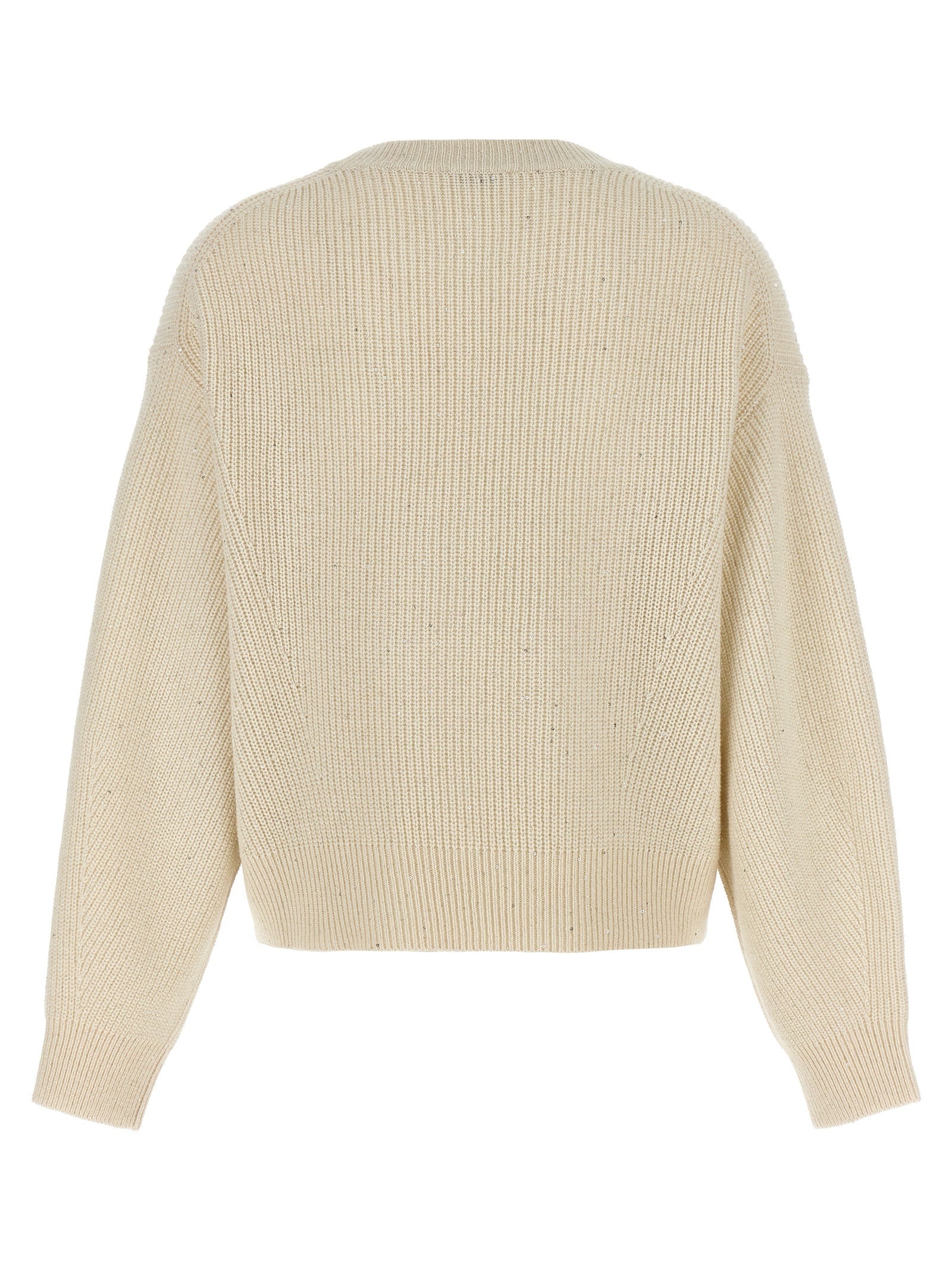 Brunello Cucinelli White Cashmere Women's Cardigan