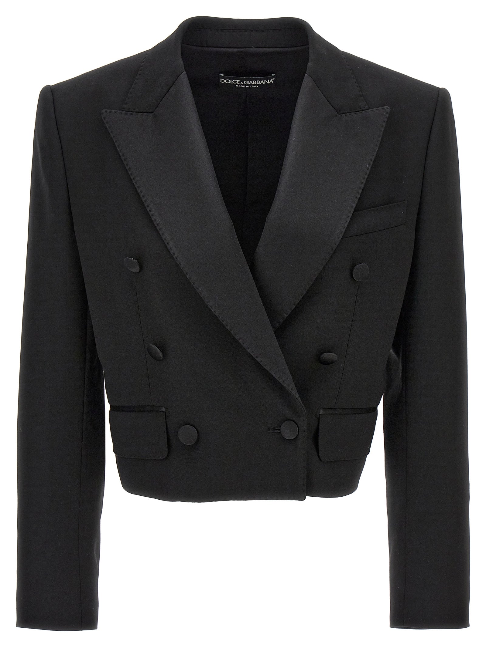 Dolce & Gabbana Black Virgin Wool Women's Blazer