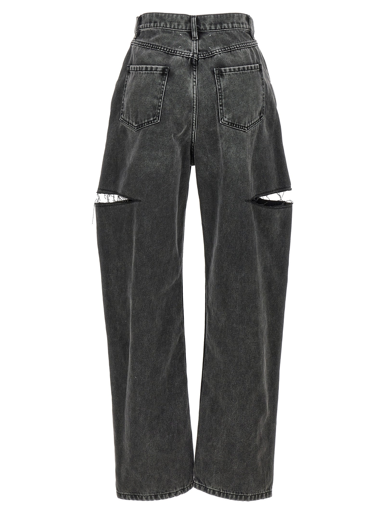 Maison Margiela Black Cotton Straight-Leg Women's Jeans