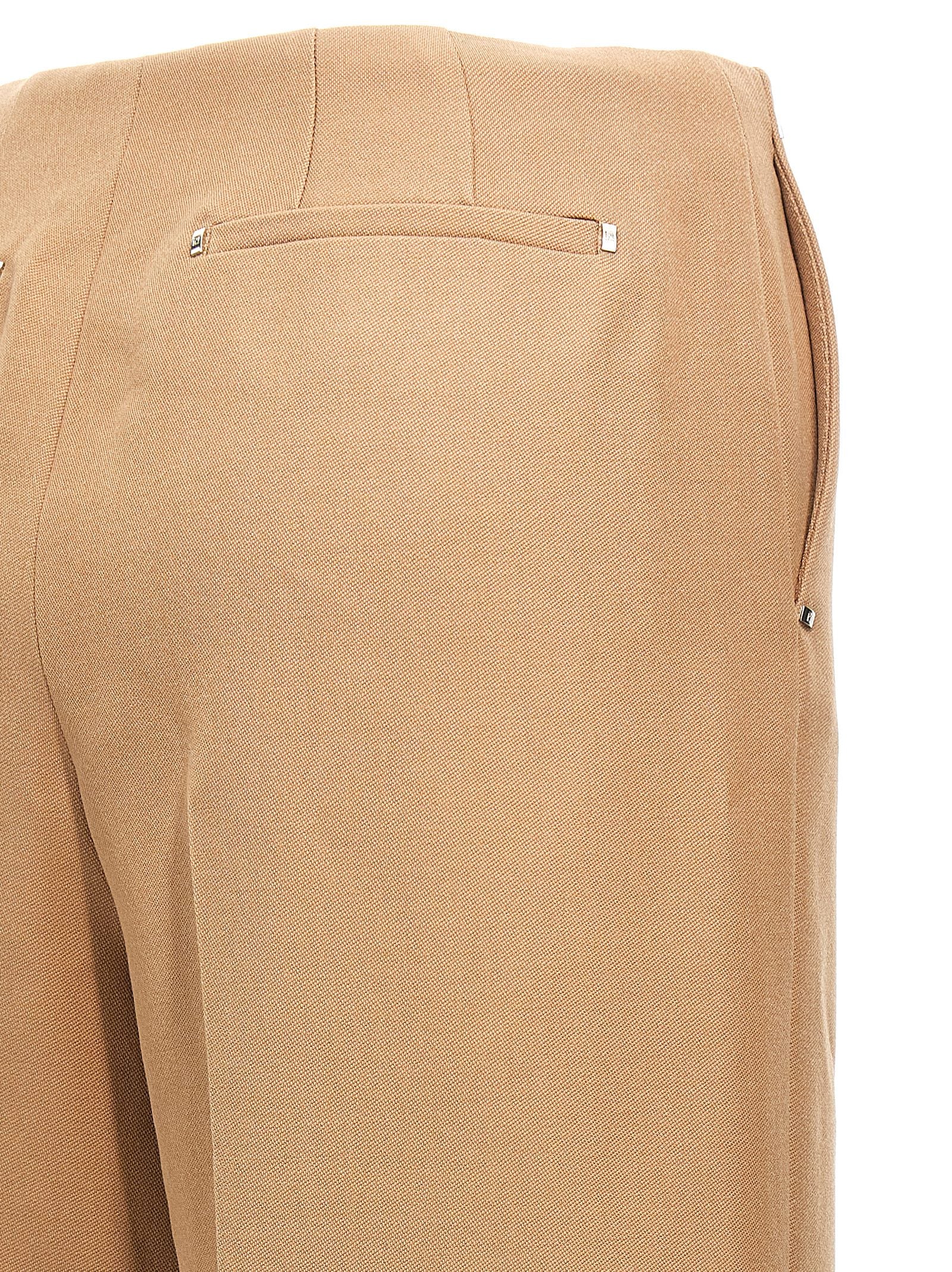 Fendi Beige Wool Dress Women's Pants