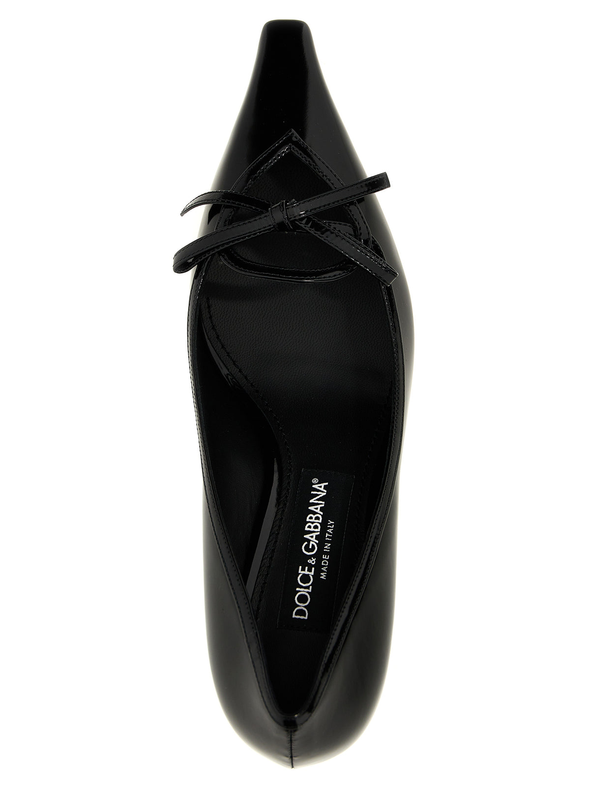 Dolce & Gabbana Black Calfskin Mid Heel Women's Pumps