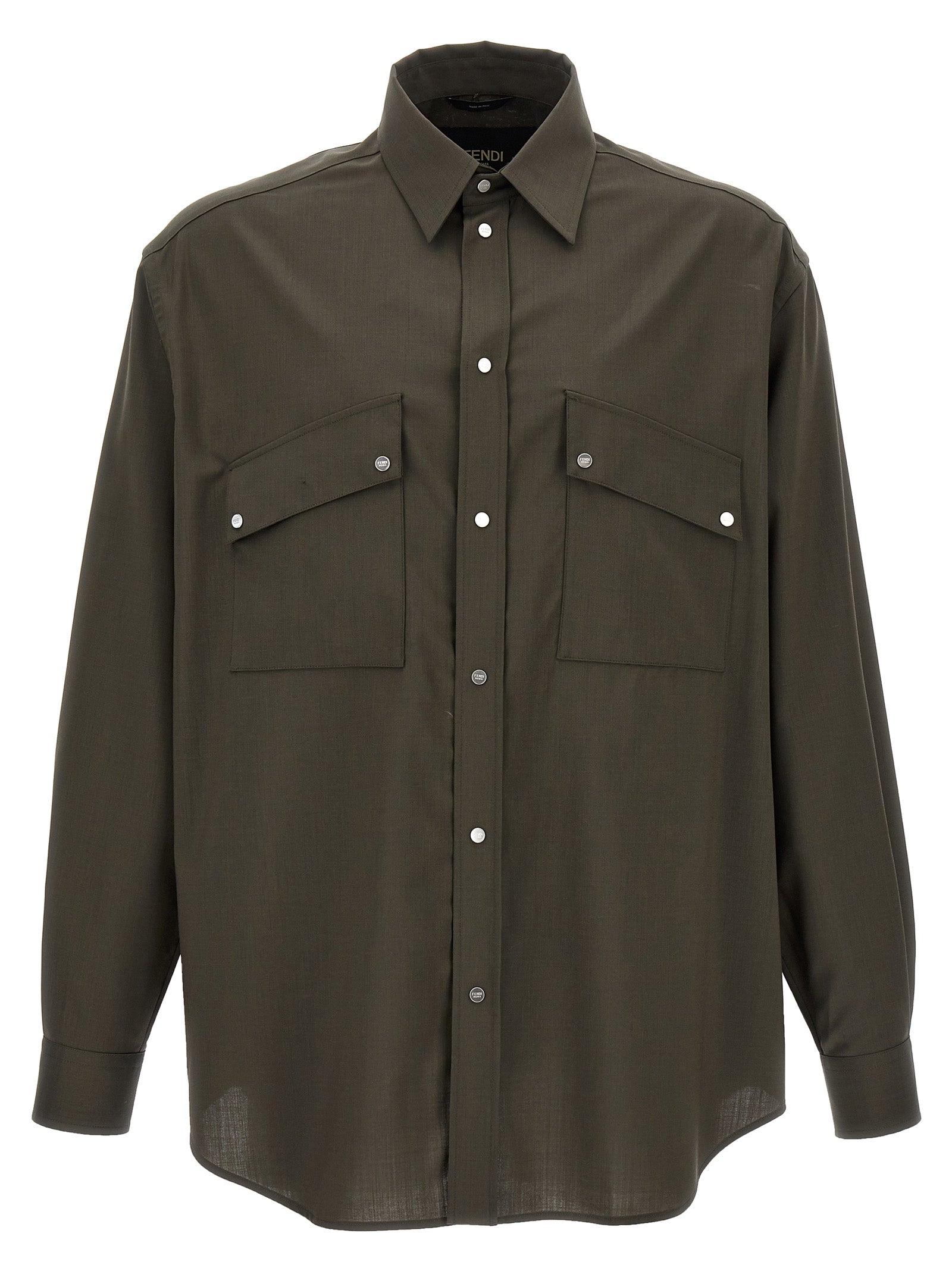 Fendi Bicolor Wool Men's Blouse