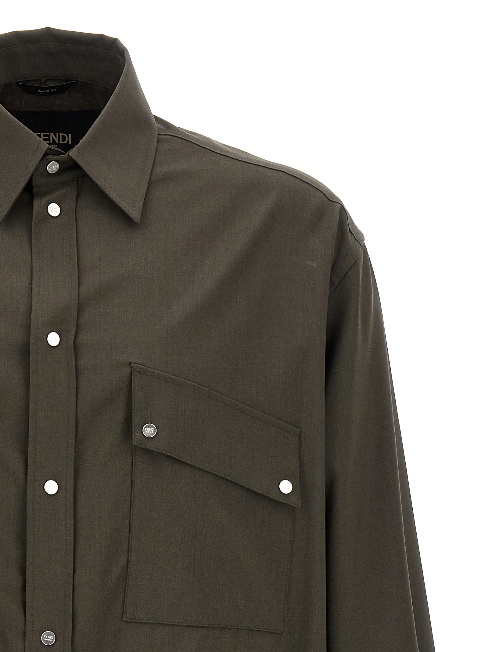 Fendi Bicolor Wool Men's Blouse