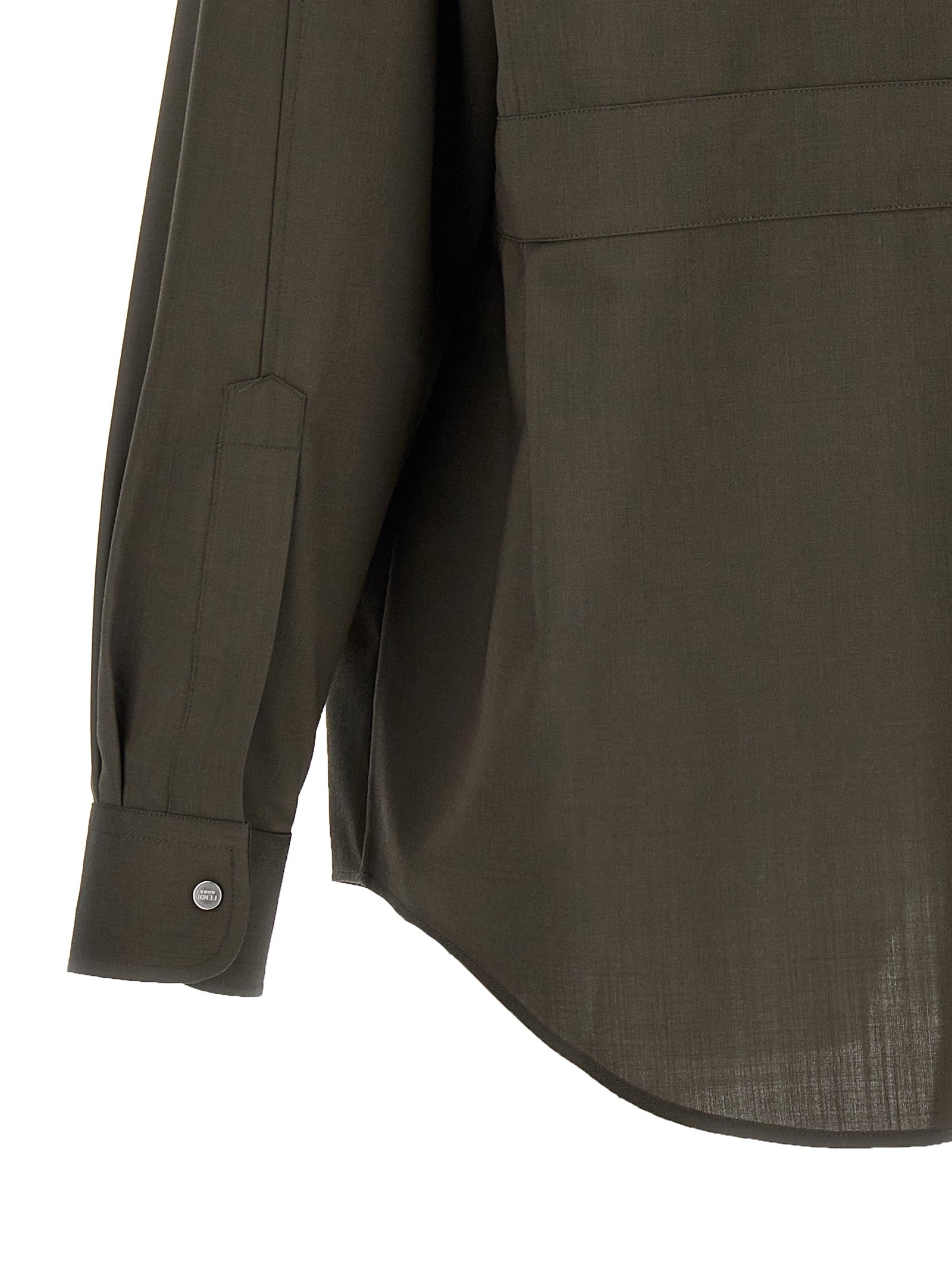 Fendi Bicolor Wool Men's Blouse