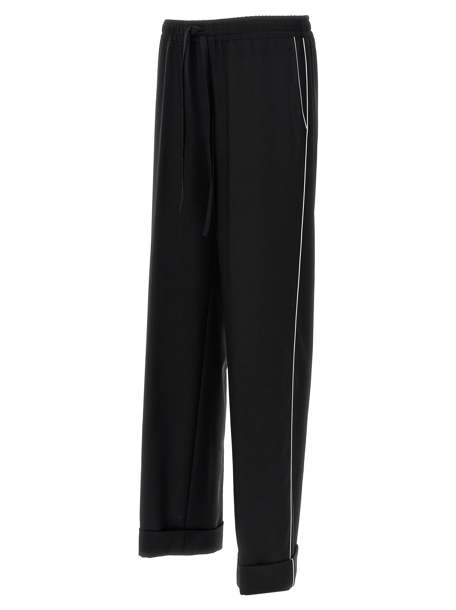Dolce & Gabbana Black Virgin Wool Casual Men's Pants