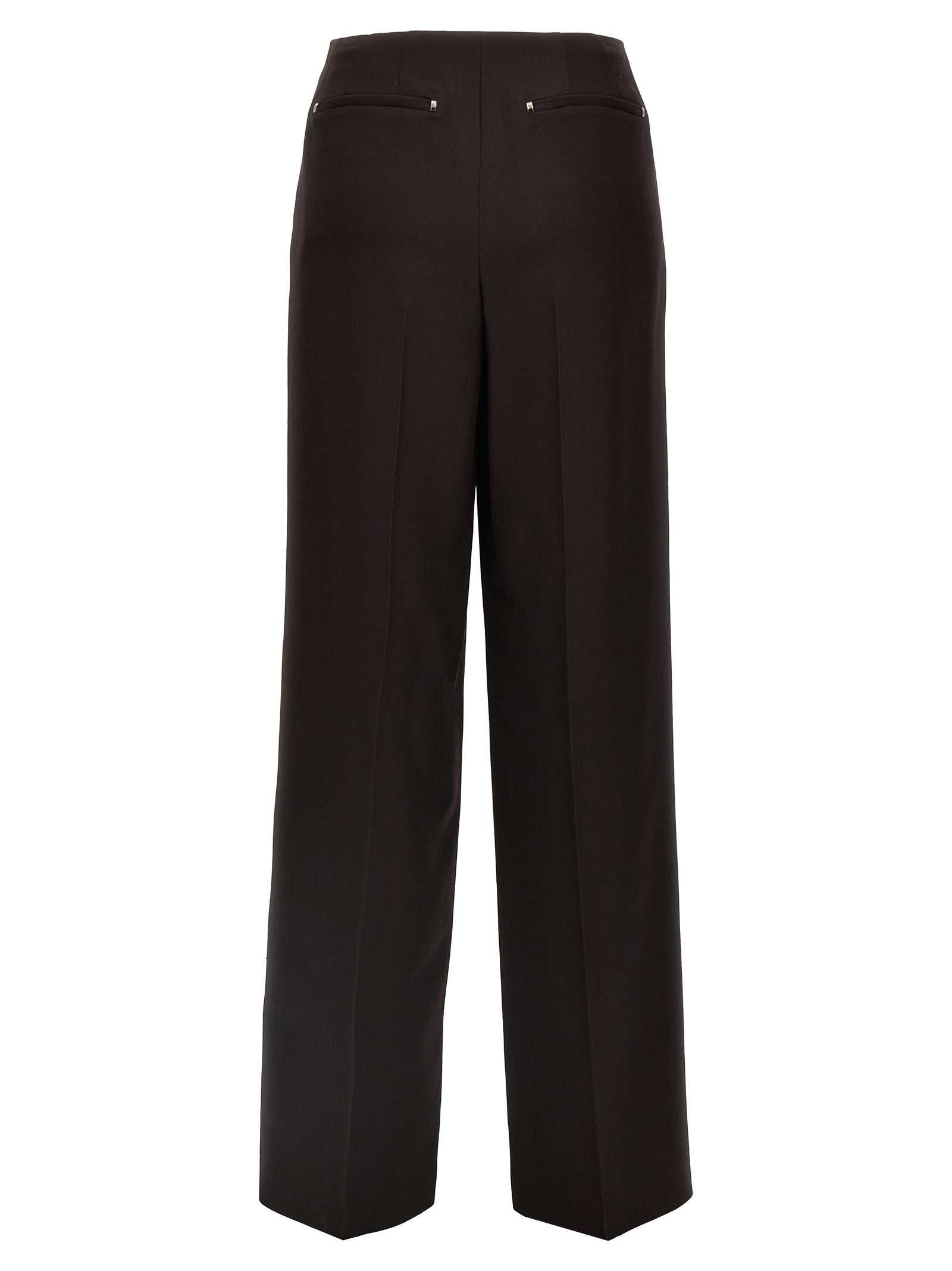 Fendi Purple Virgin Wool Dress Women's Pants