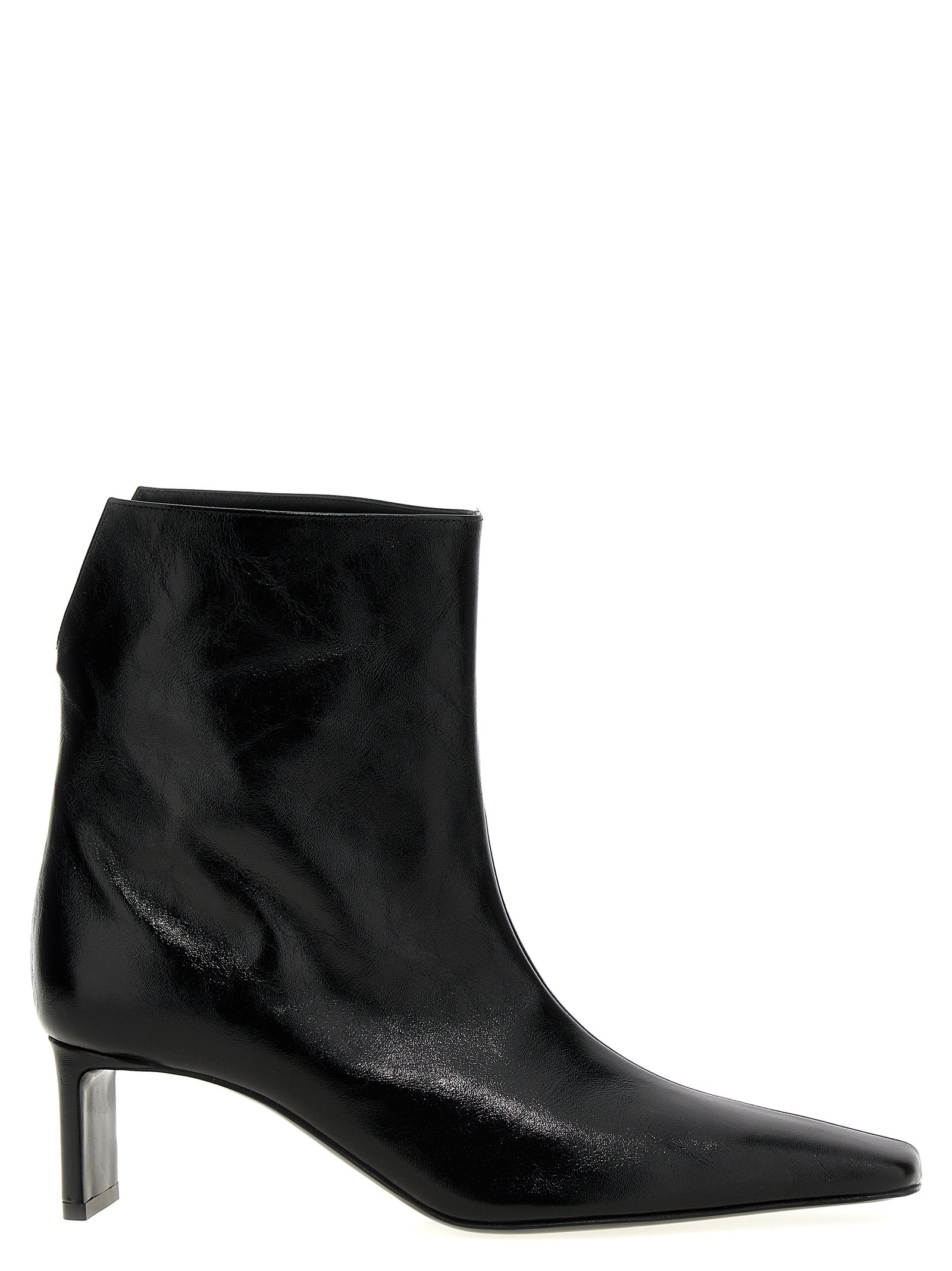 Khaite Black Calfskin Ankle Women's Boots