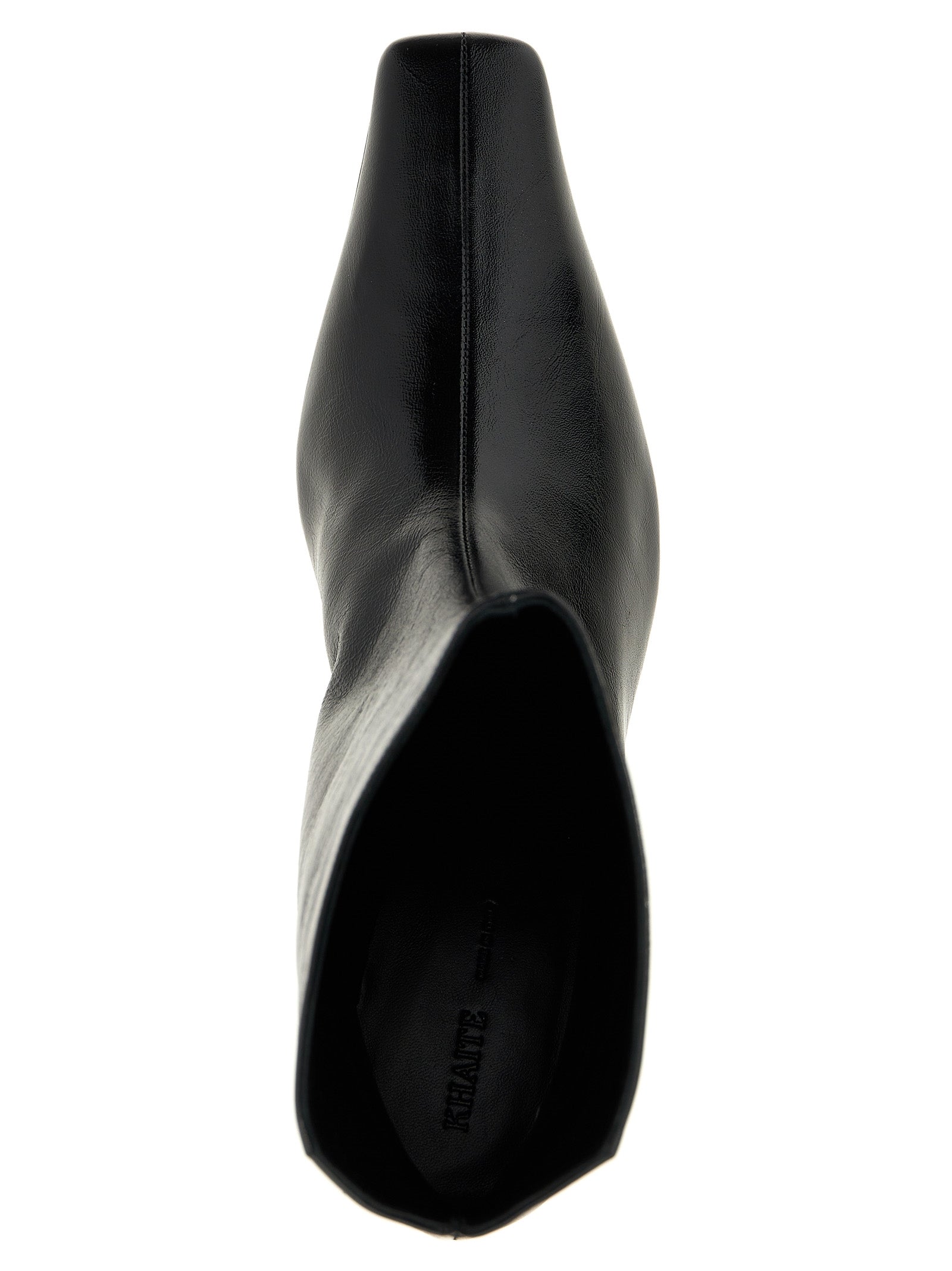 Khaite Black Calfskin Ankle Women's Boots