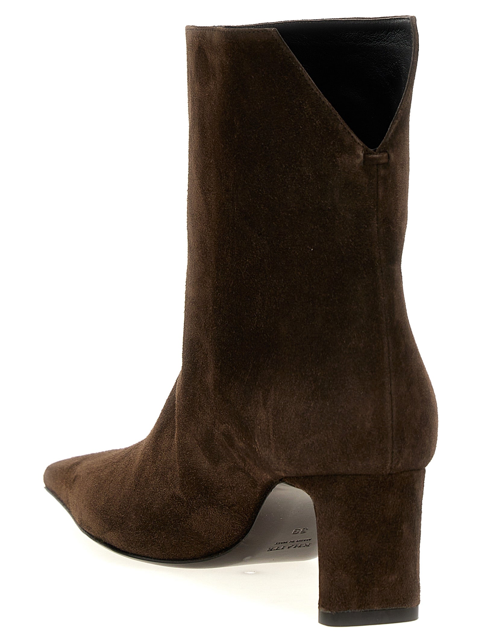 Khaite Brown Calfskin Ankle Women's Boots