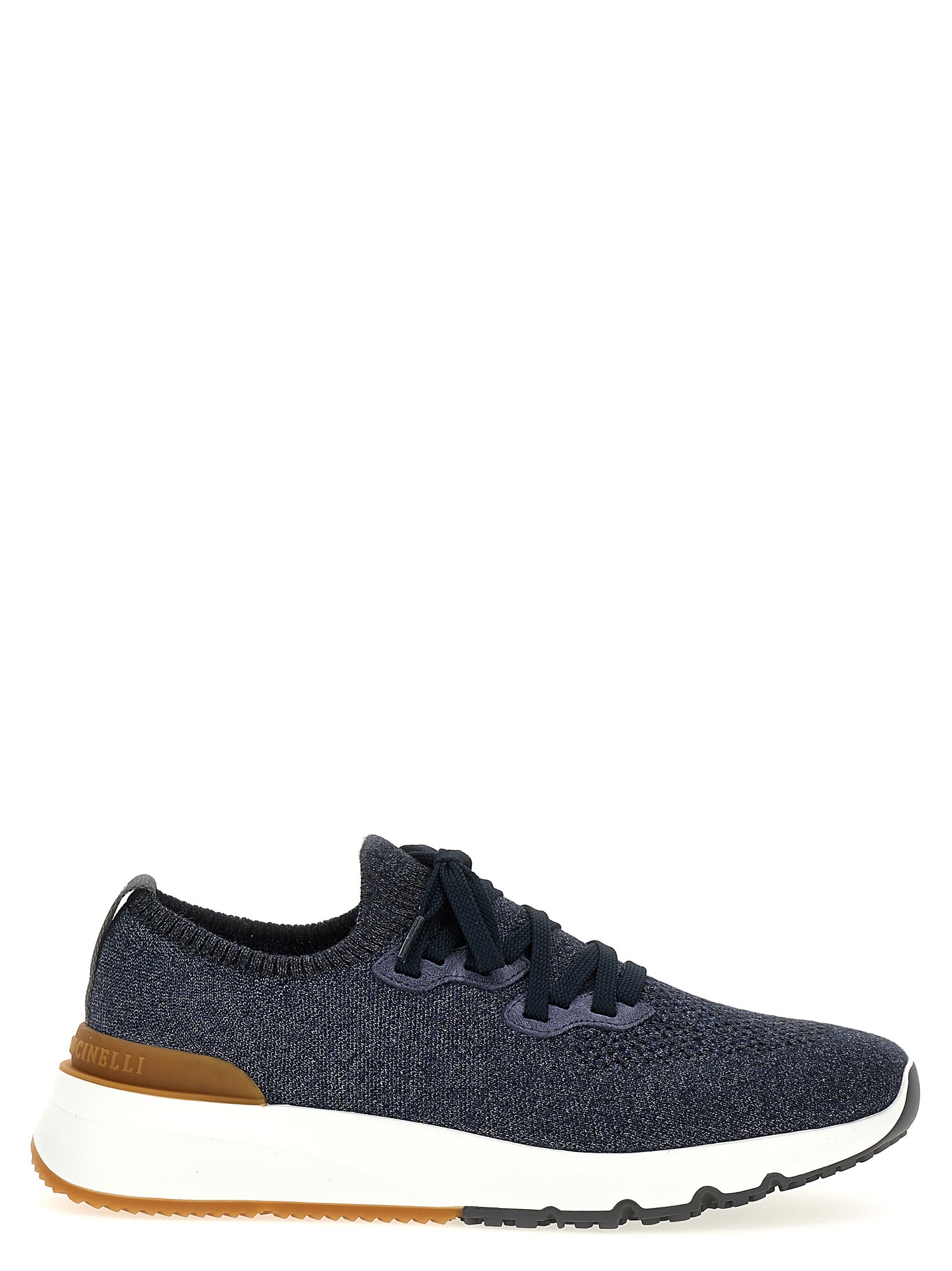 Brunello Cucinelli Blue Cotton Athletic Men's Sneakers