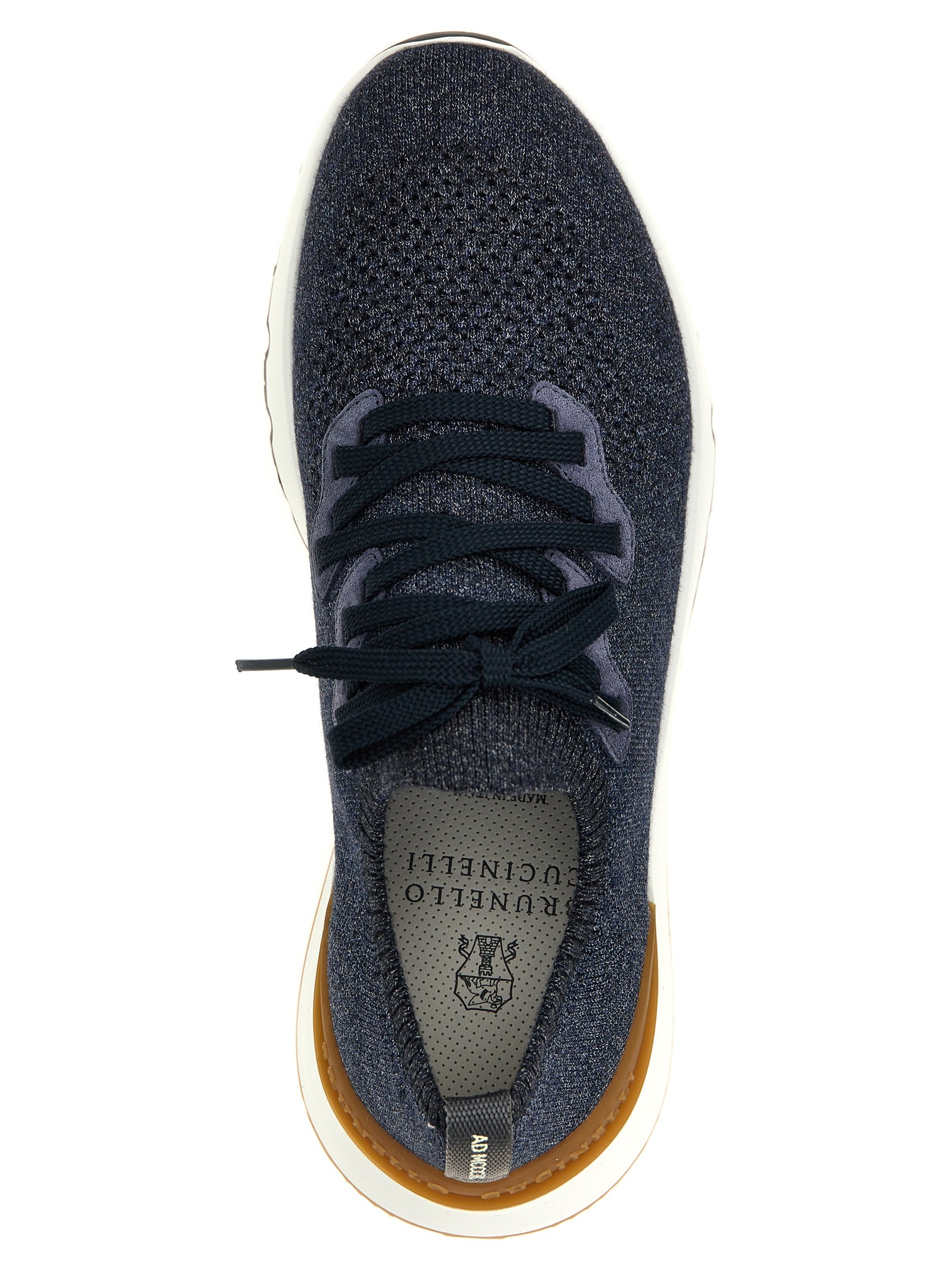 Brunello Cucinelli Blue Cotton Athletic Men's Sneakers