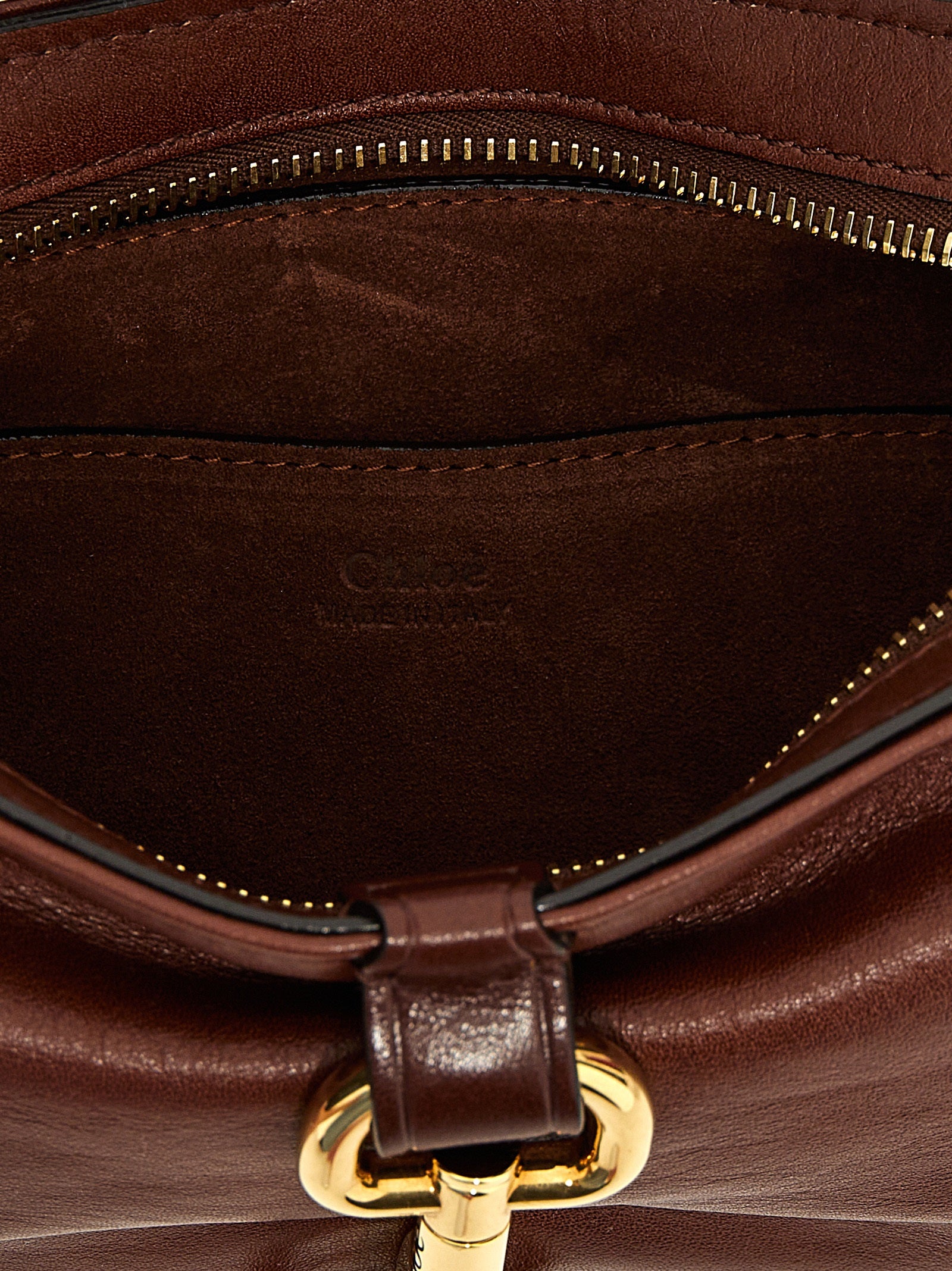 Chloé Brown Cotton Shoulder Women's Bag