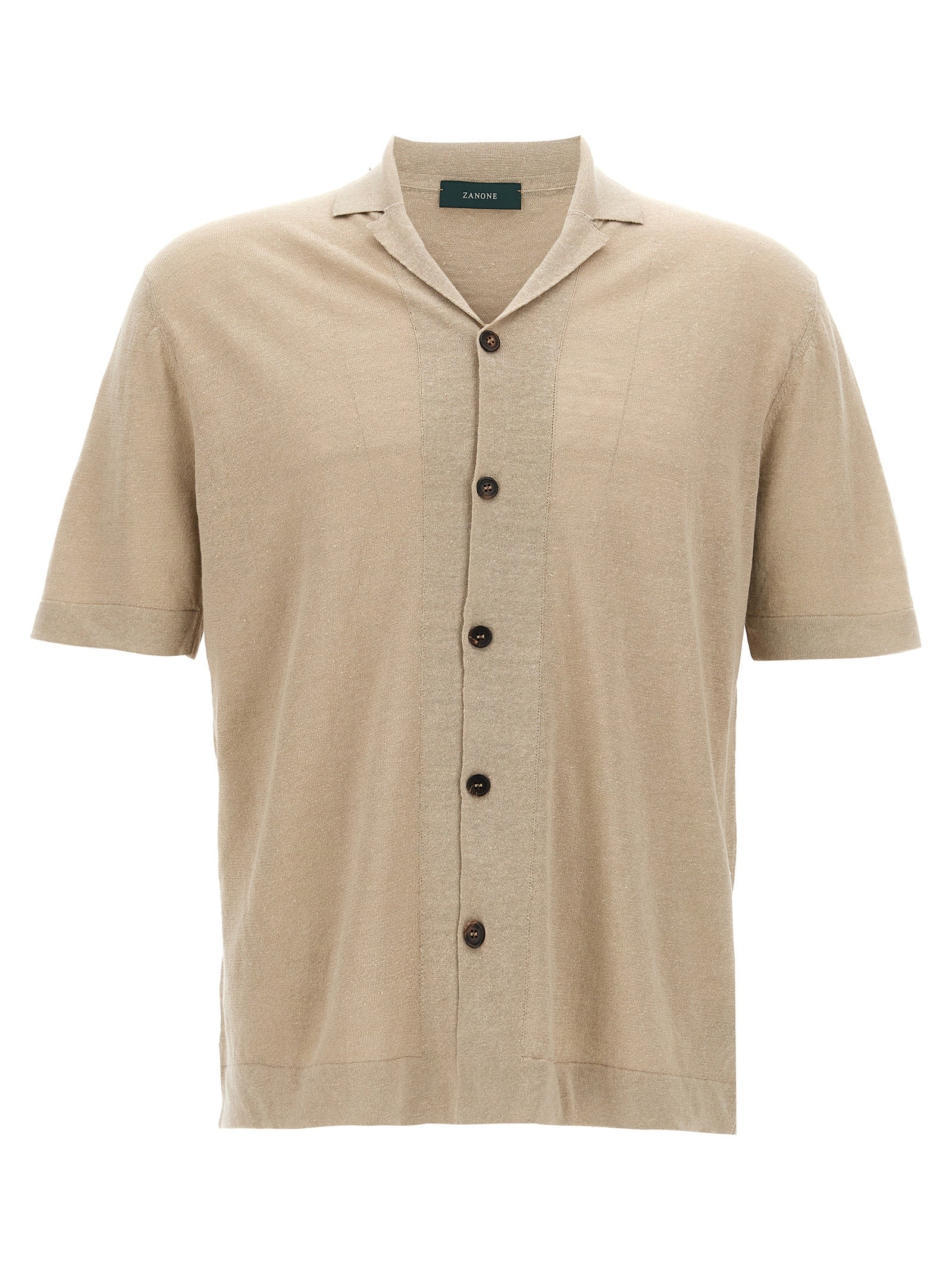 ZANONE Beige Linen Men's Blouse