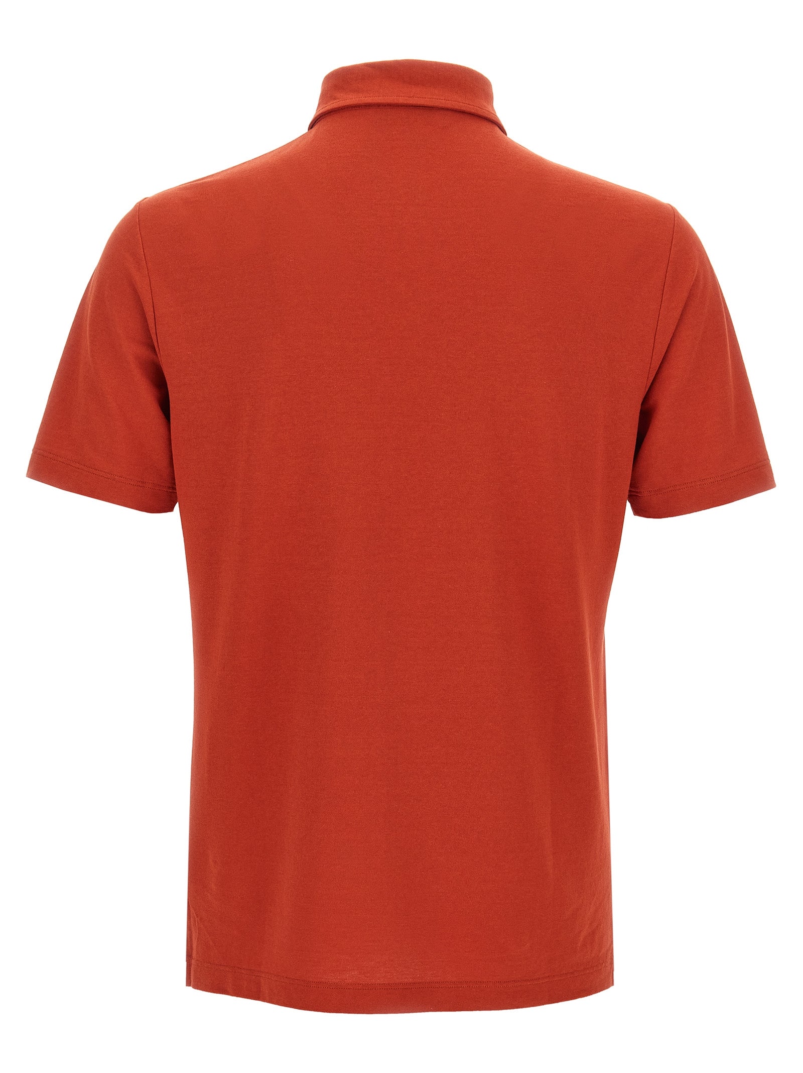 ZANONE Orange Cotton Polo Men's Shirt