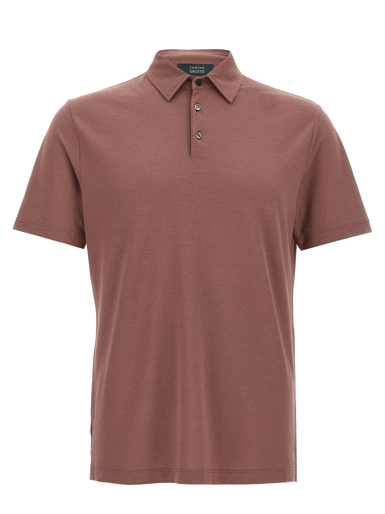 ZANONE Brown Cotton Polo Men's Shirt