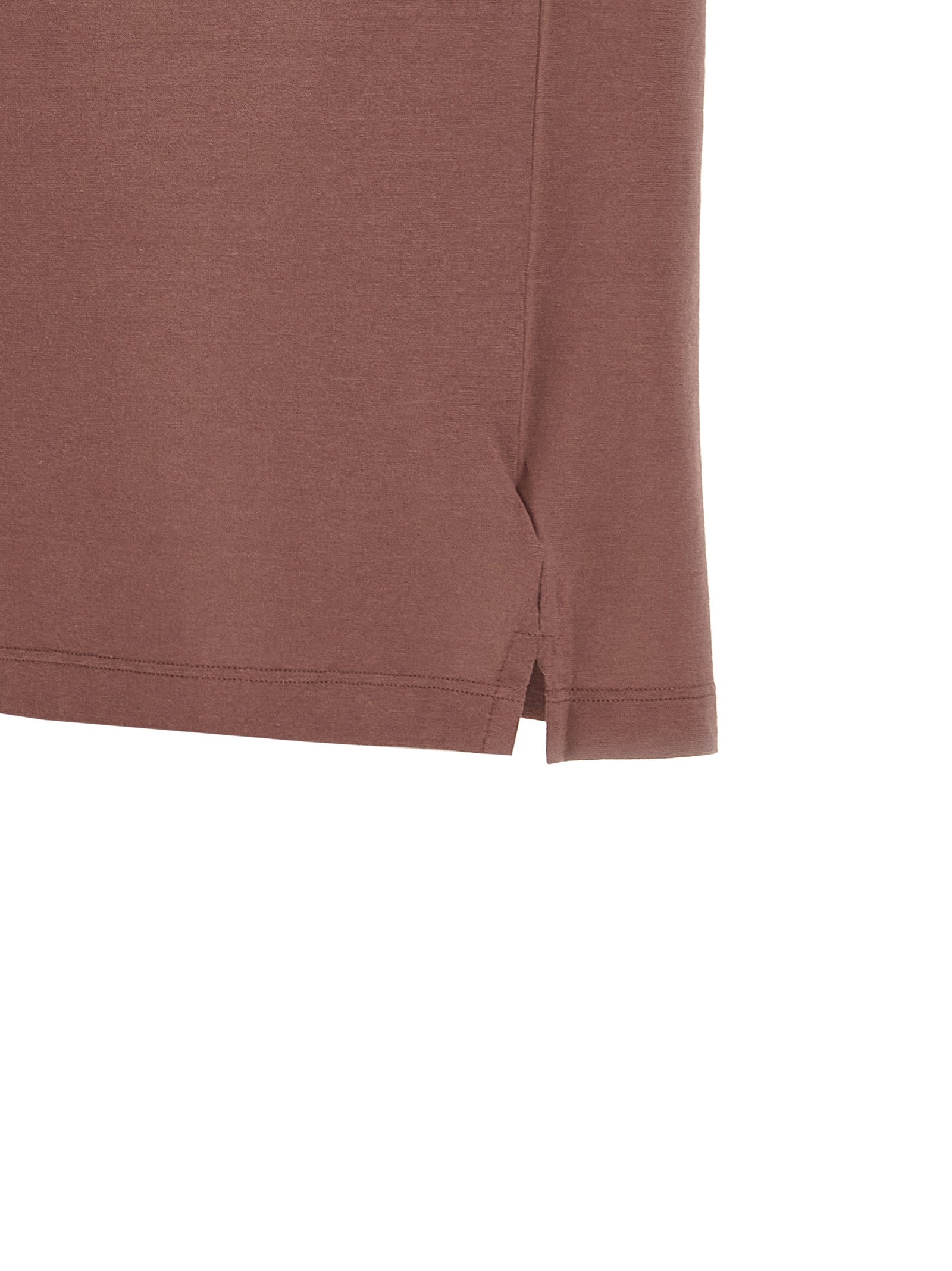 ZANONE Brown Cotton Polo Men's Shirt