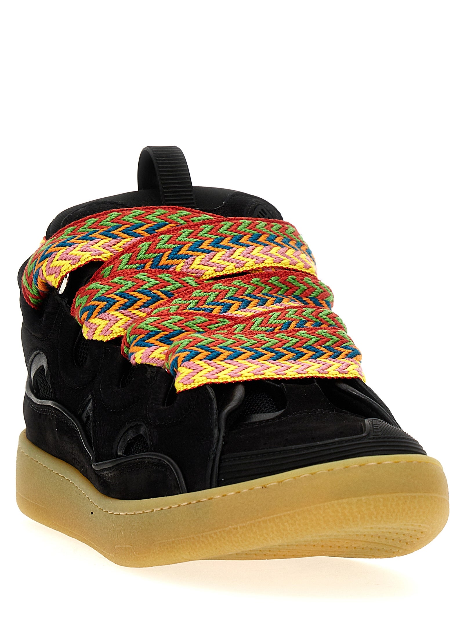 Lanvin Black Calfskin Chunky Men's Sneakers