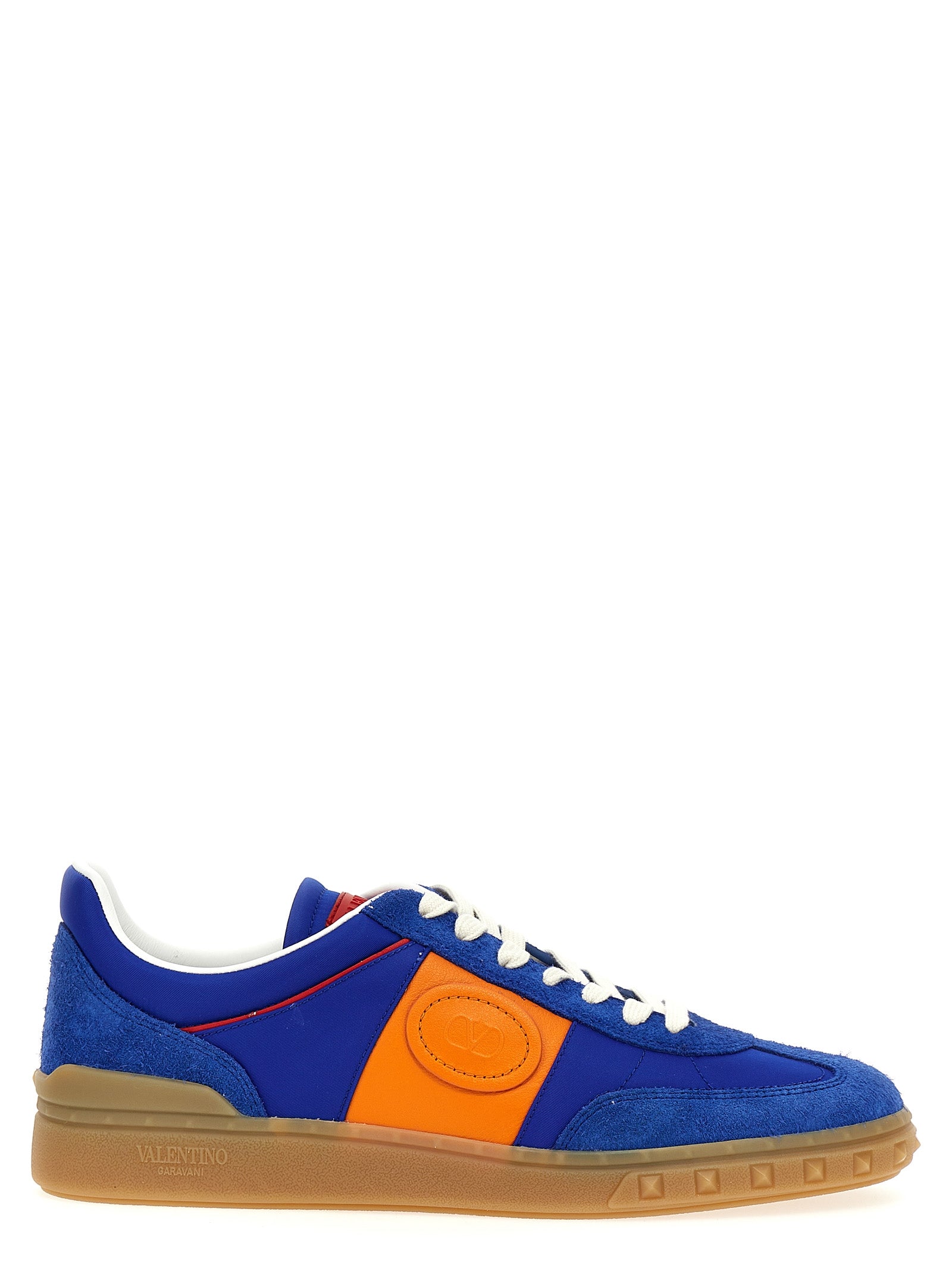 Valentino Garavani Blue Bovine Leather Low Top Men's Sneakers