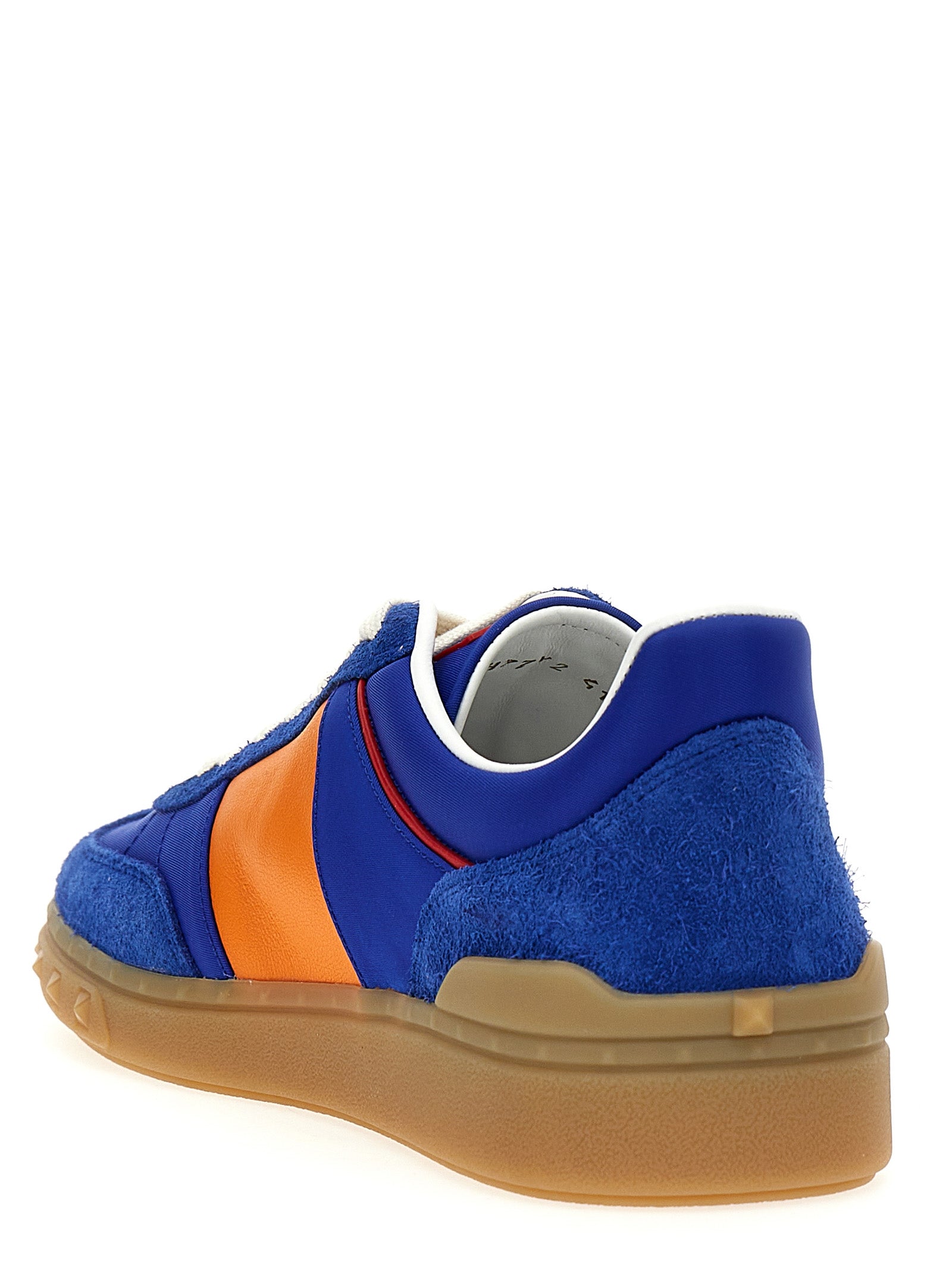 Valentino Garavani Blue Bovine Leather Low Top Men's Sneakers