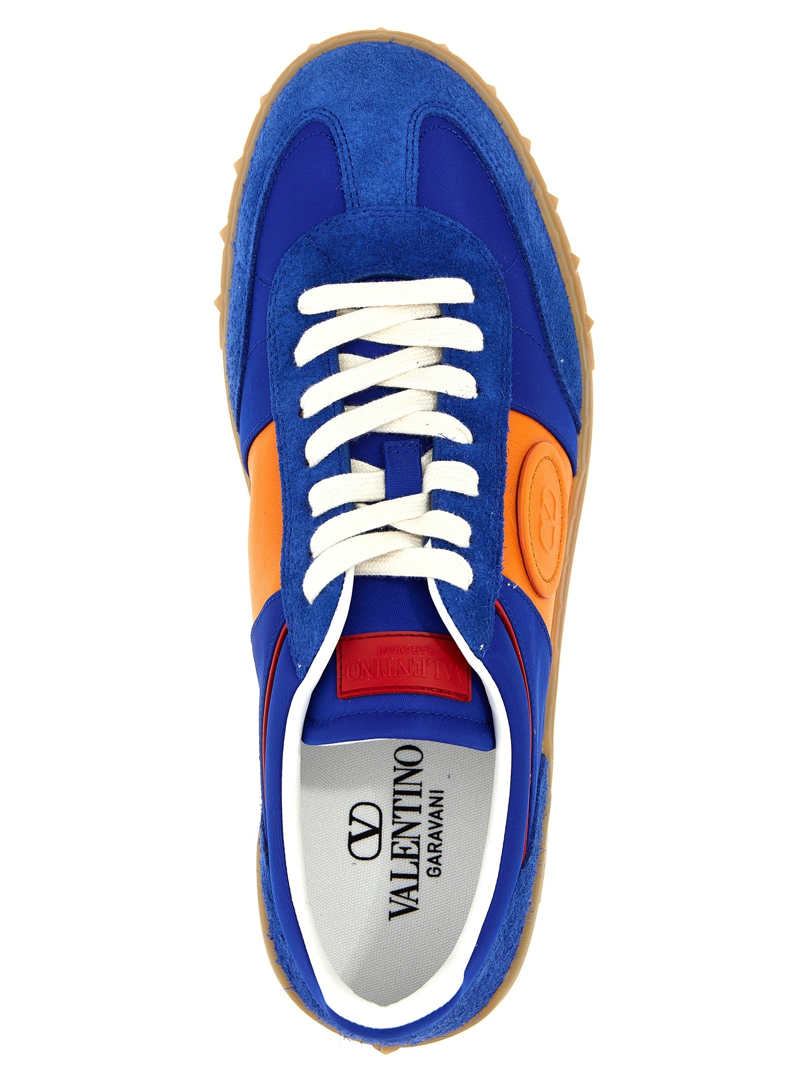 Valentino Garavani Blue Bovine Leather Low Top Men's Sneakers