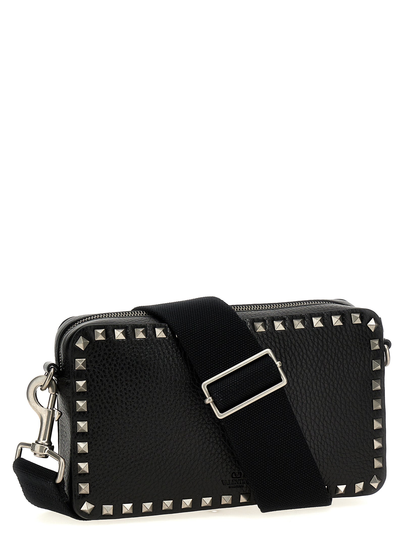 Valentino Garavani Black Calfskin Crossbody Men's Bag