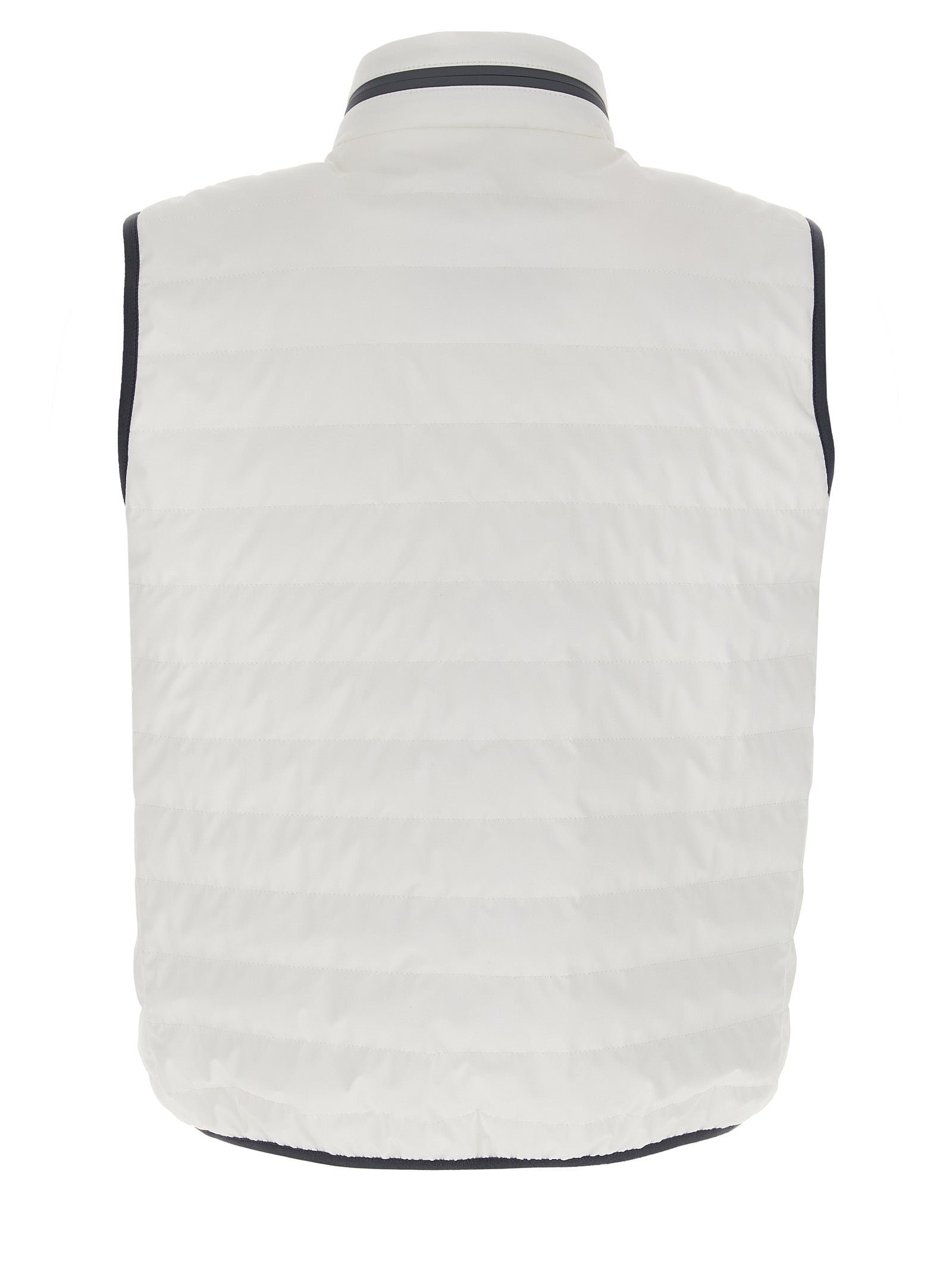 Brunello Cucinelli White Polyamide Sleeveless Men's Jacket