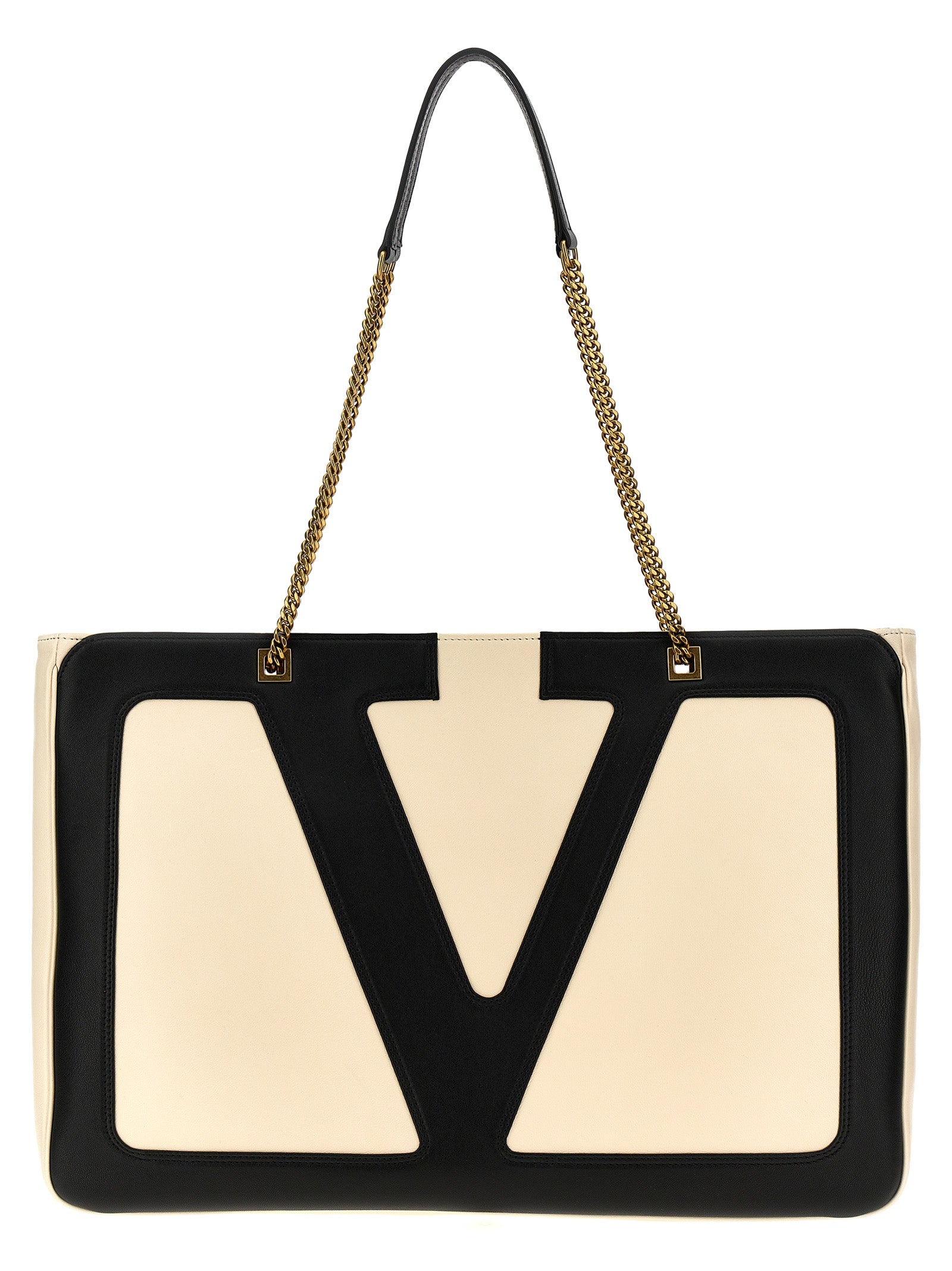Valentino Garavani Bicolor Lamb Leather Tote Women's Bag