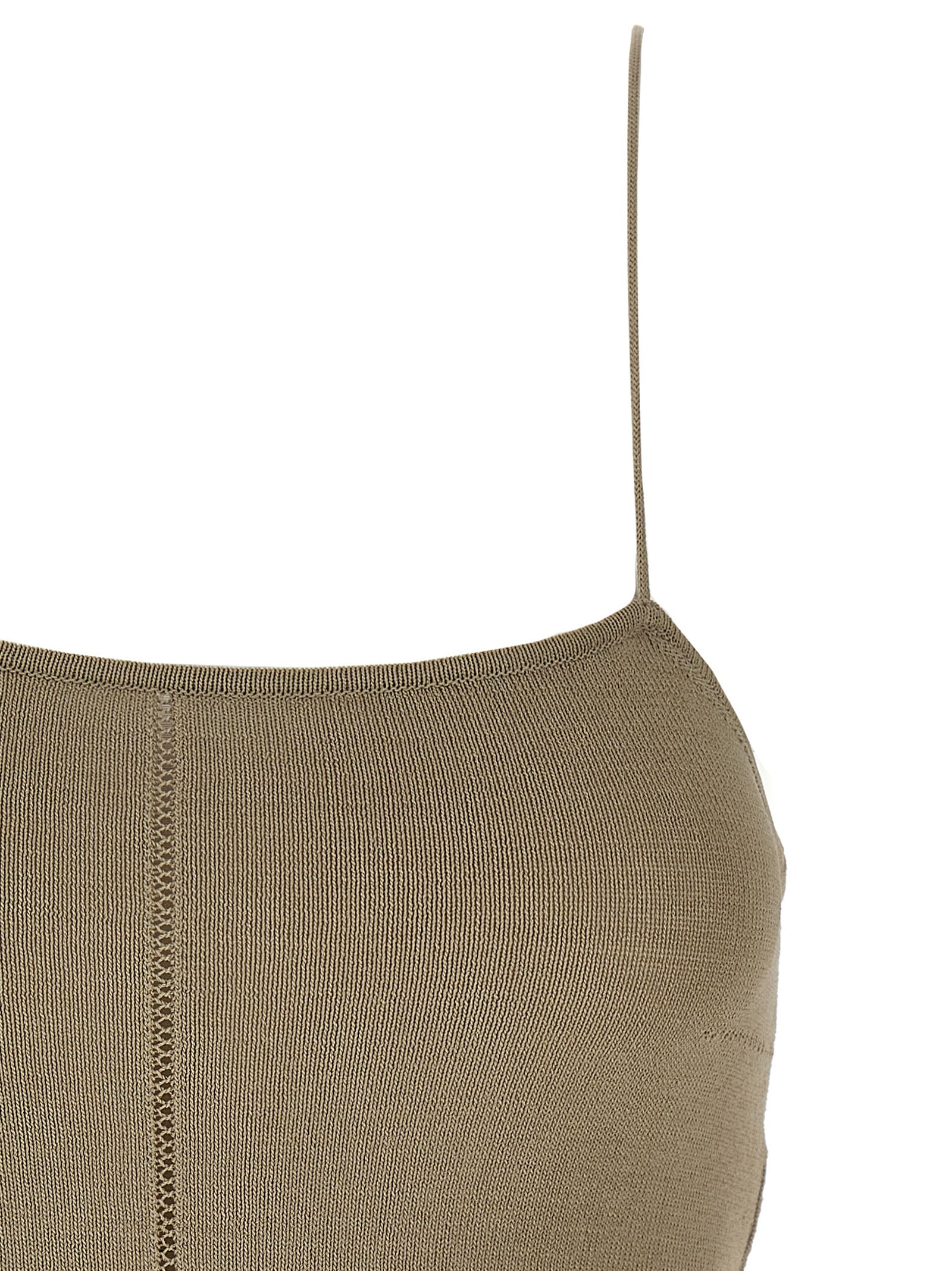 Lemaire Beige Viscose Tank Women's Tops