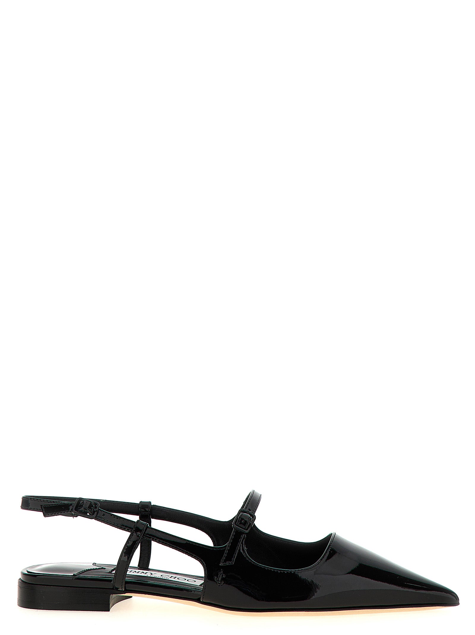 Jimmy Choo Black Calfskin Ballet Women's Flats