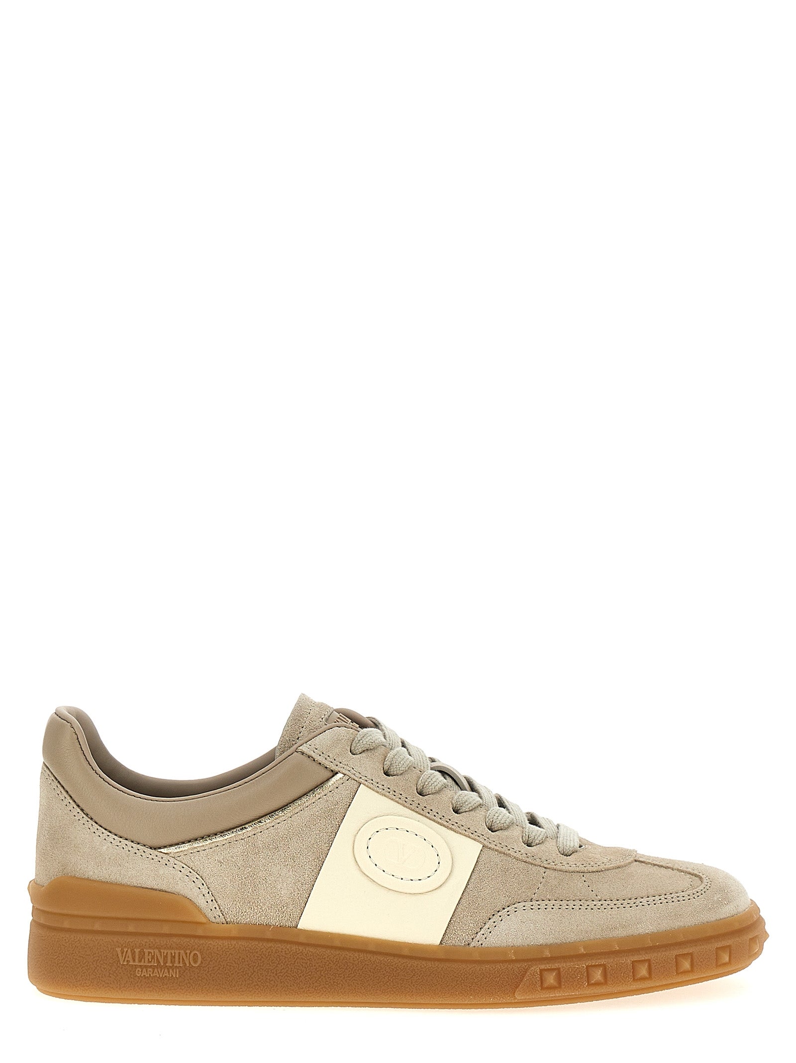 Valentino Garavani Beige Calfskin Low Top Women's Sneakers