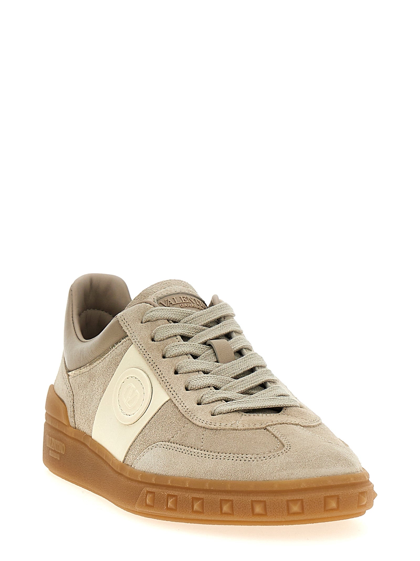 Valentino Garavani Beige Calfskin Low Top Women's Sneakers