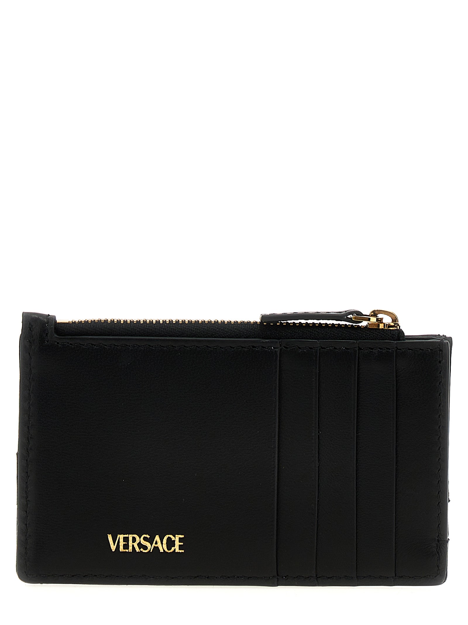 Versace Black Lamb Leather Women's Cardholder
