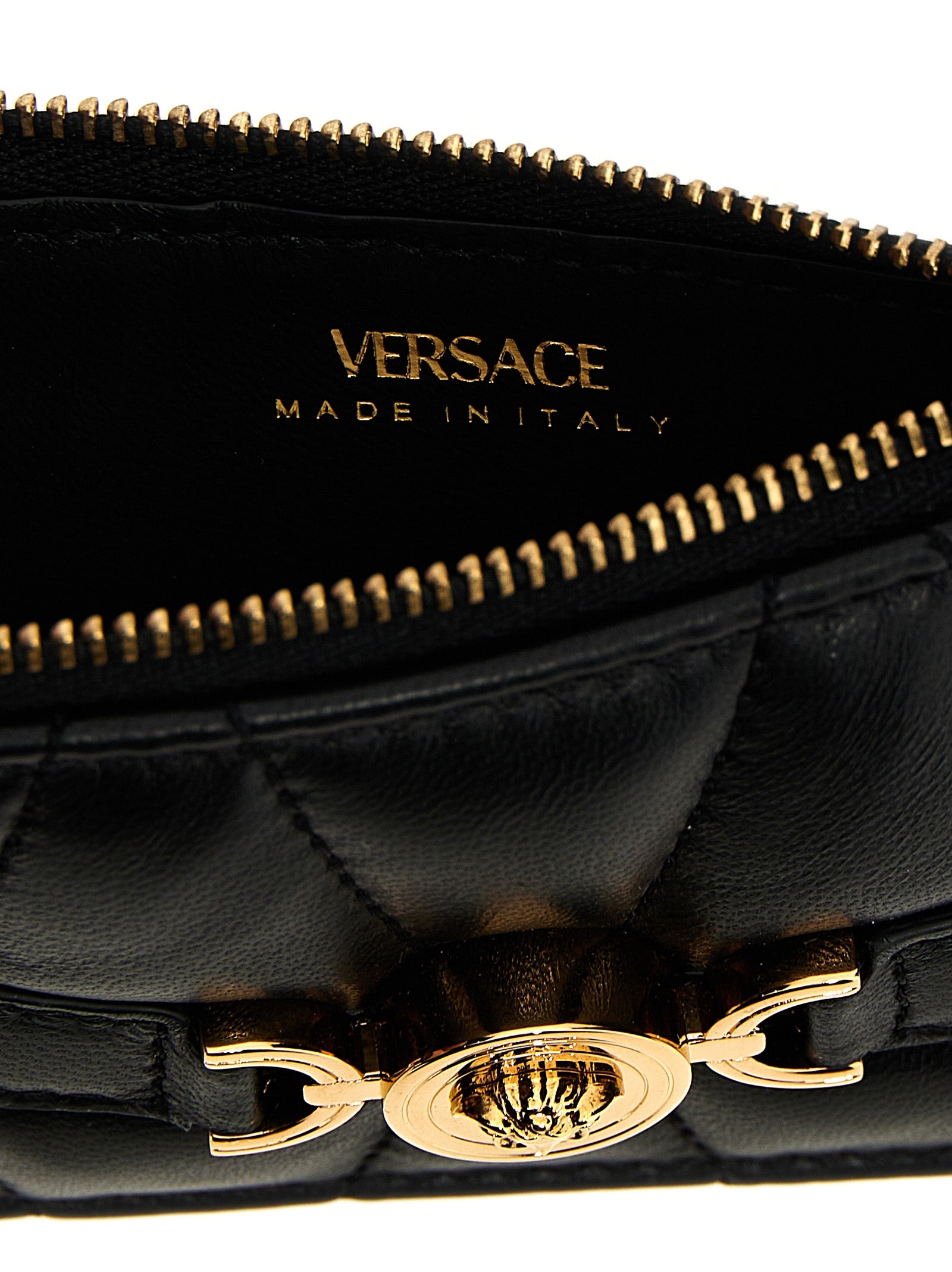 Versace Black Lamb Leather Women's Cardholder