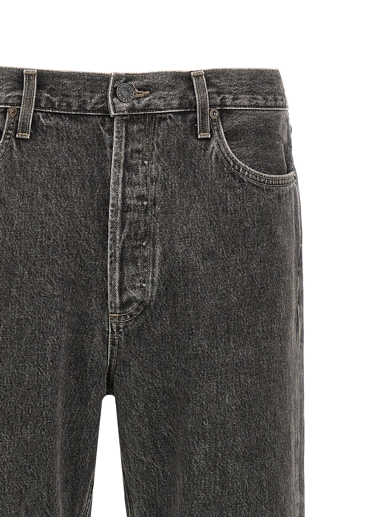 Agolde Gray Cotton Straight-Leg Men's Jeans