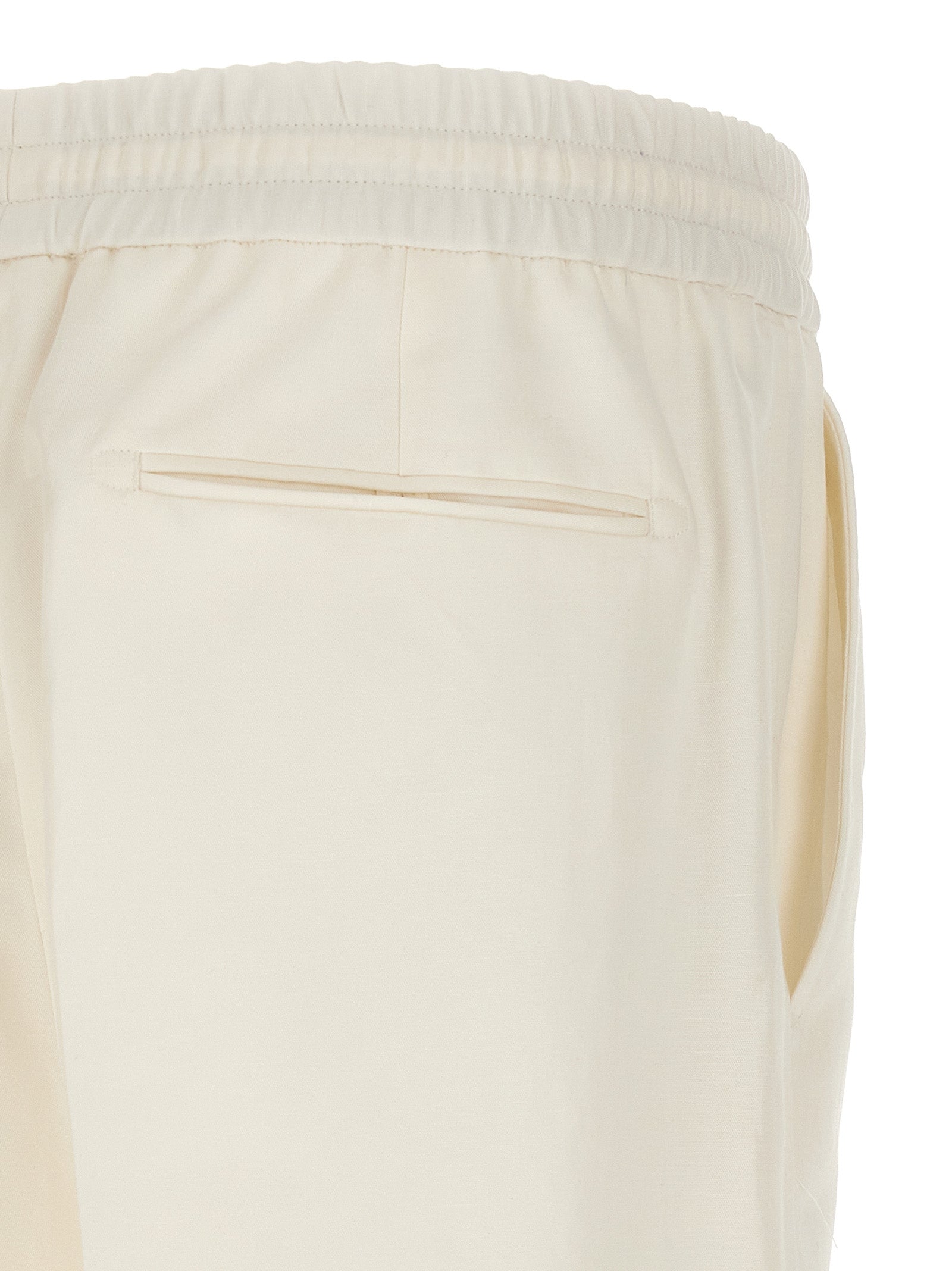 Brioni White Linen Casual Men's Pants