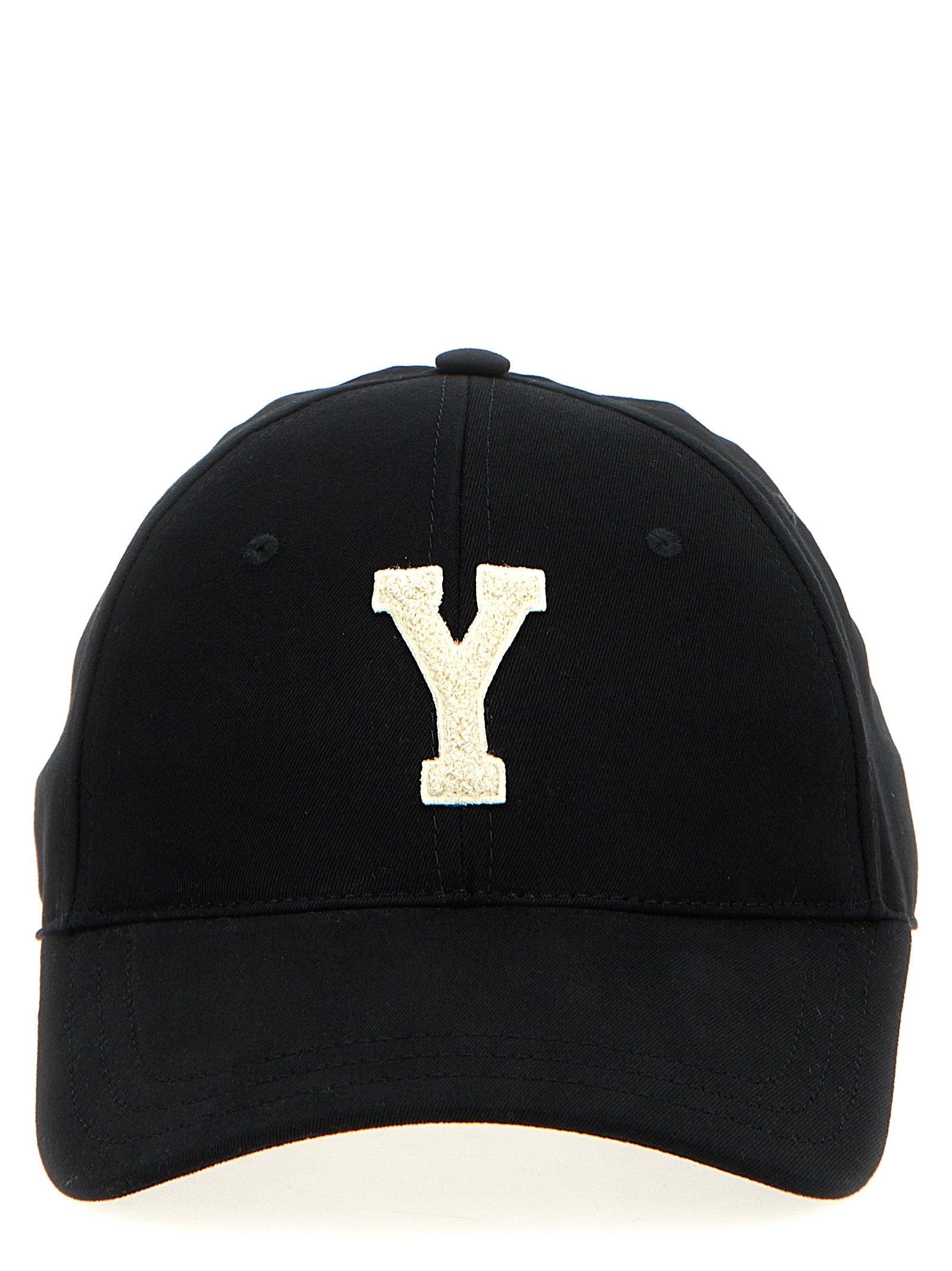 Saint Laurent Black Cotton Cap (Baseball Men's Hat)