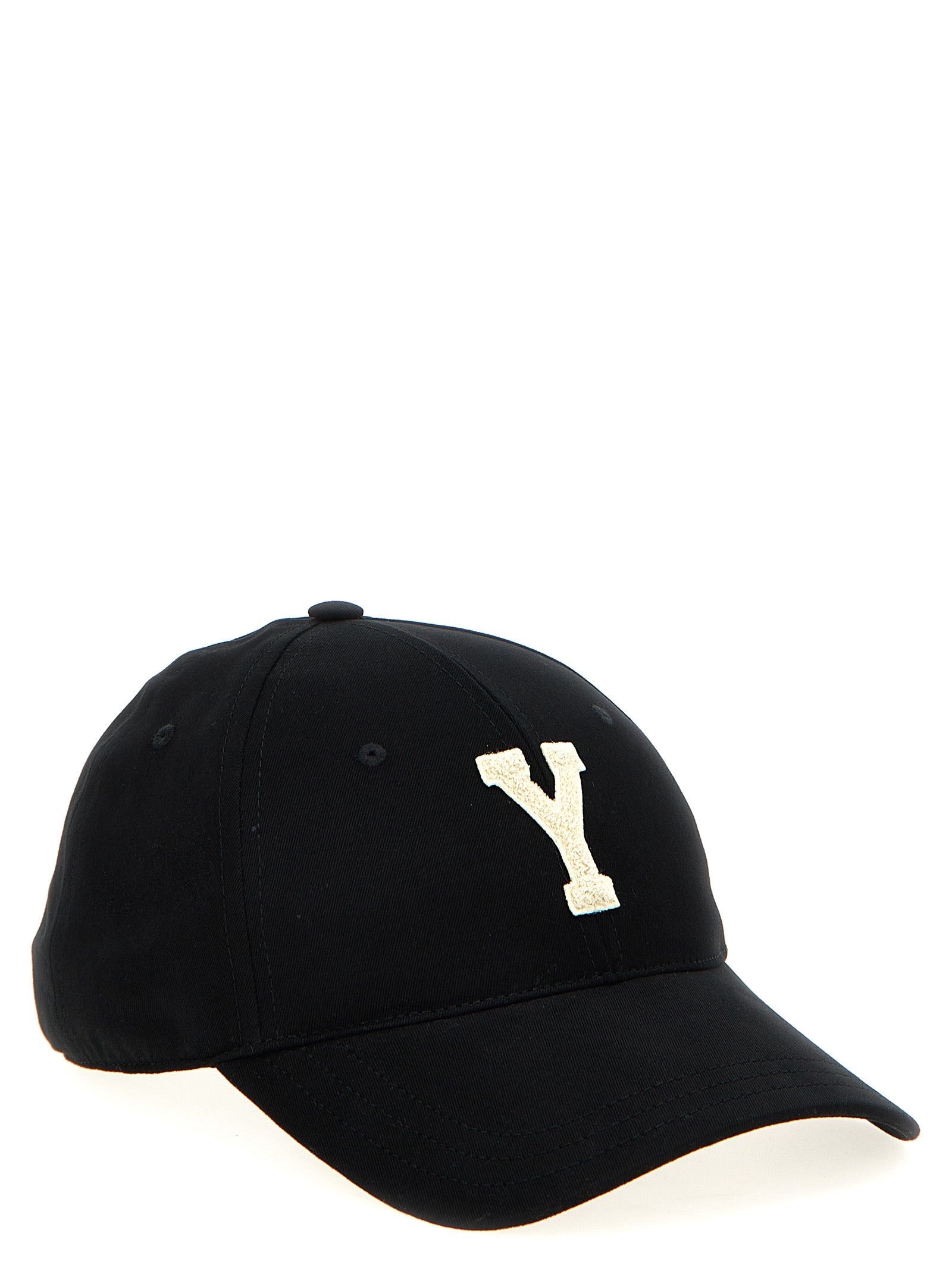 Saint Laurent Black Cotton Cap (Baseball Men's Hat)