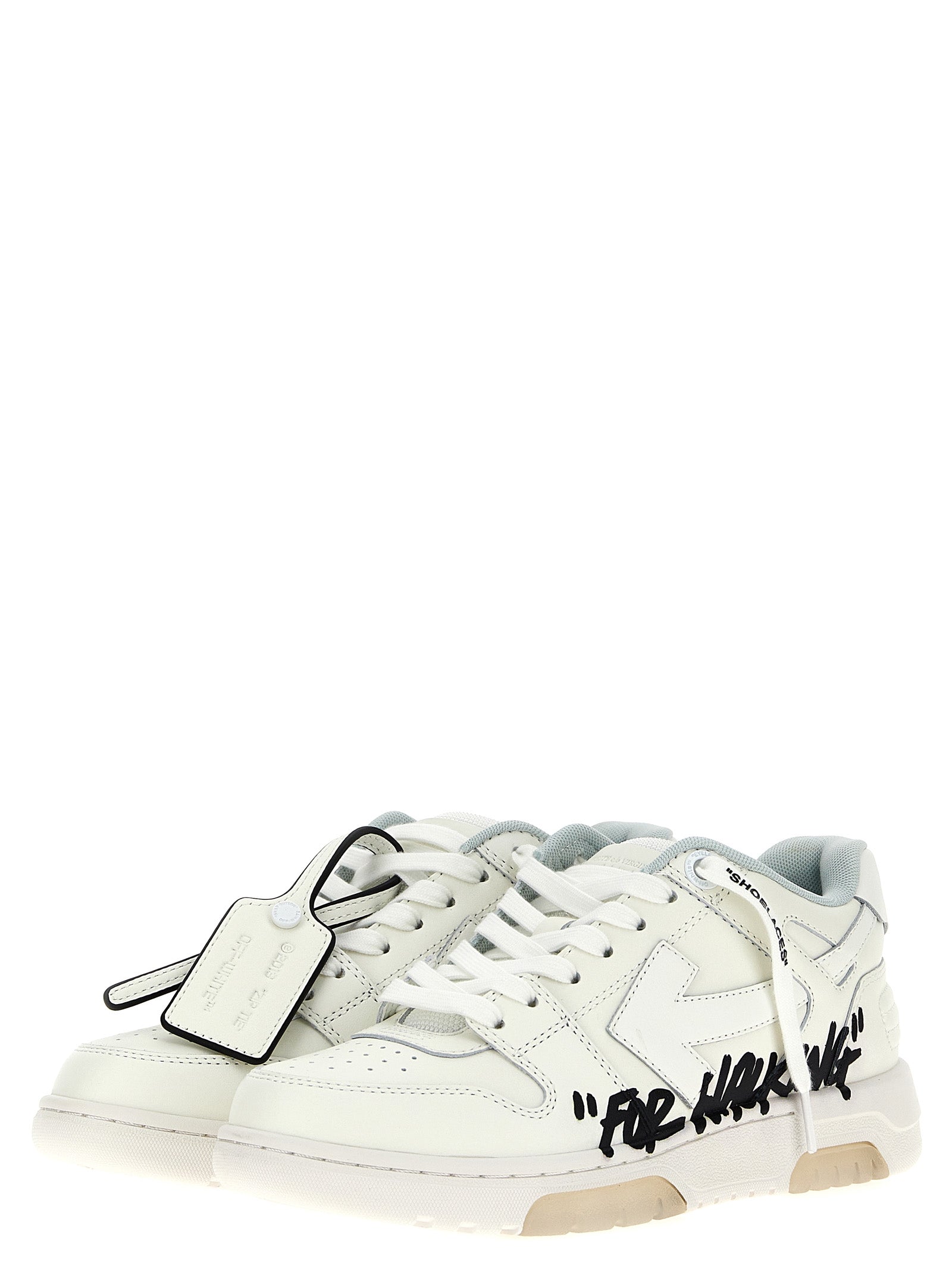 Off-White Bicolor Bovine Leather Low Top Women's Sneakers