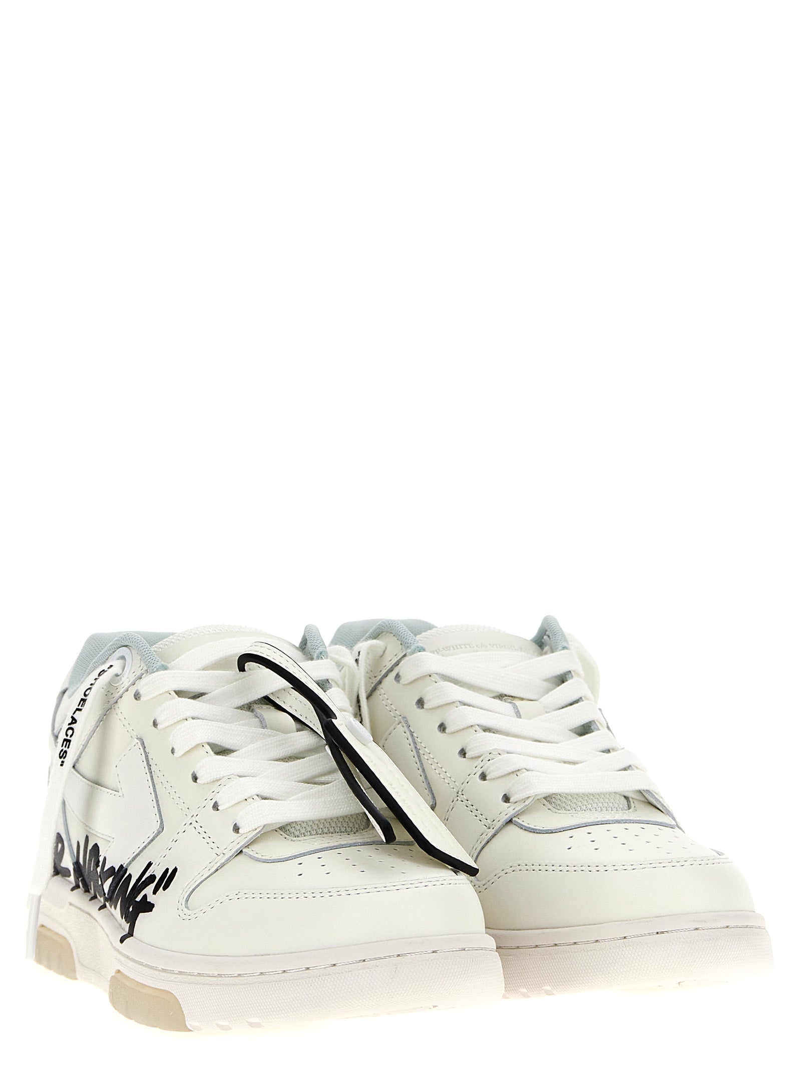 Off-White Bicolor Bovine Leather Low Top Women's Sneakers