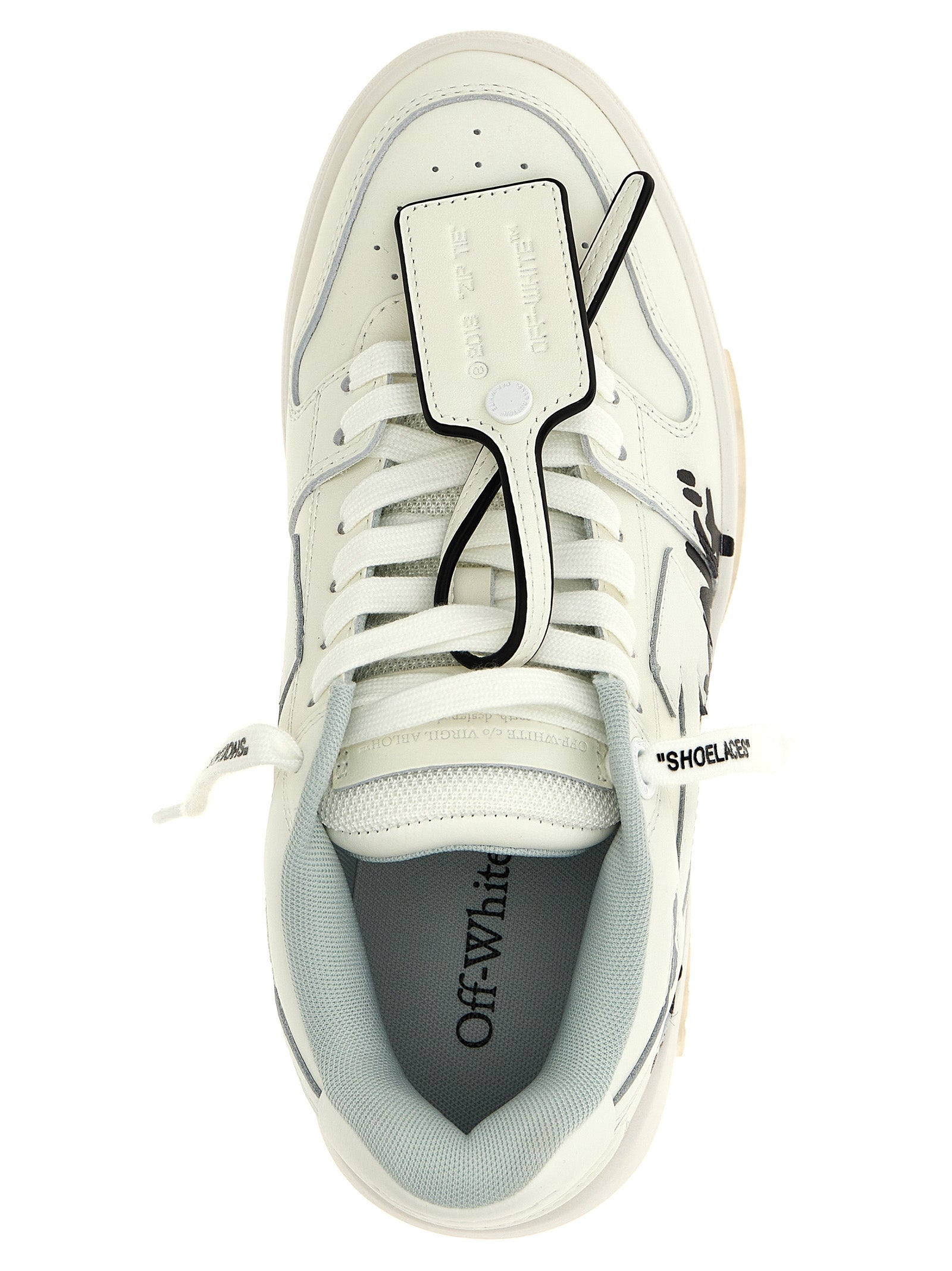 Off-White Bicolor Bovine Leather Low Top Women's Sneakers