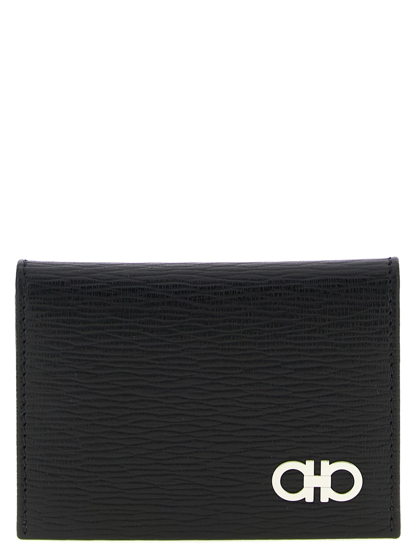 Ferragamo Black Calfskin Men's Cardholder