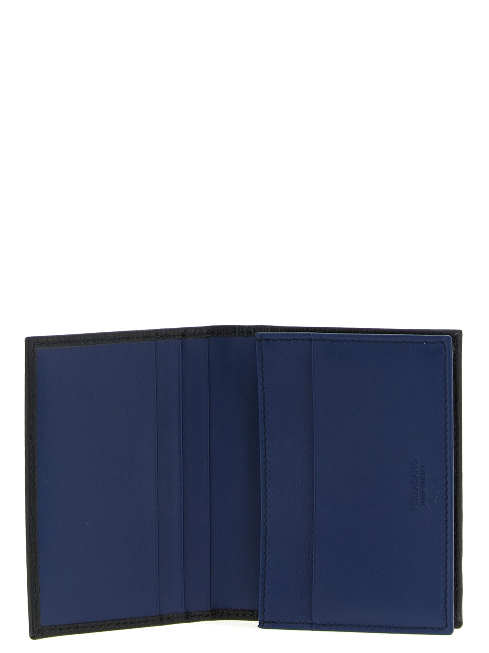 Ferragamo Black Calfskin Men's Cardholder