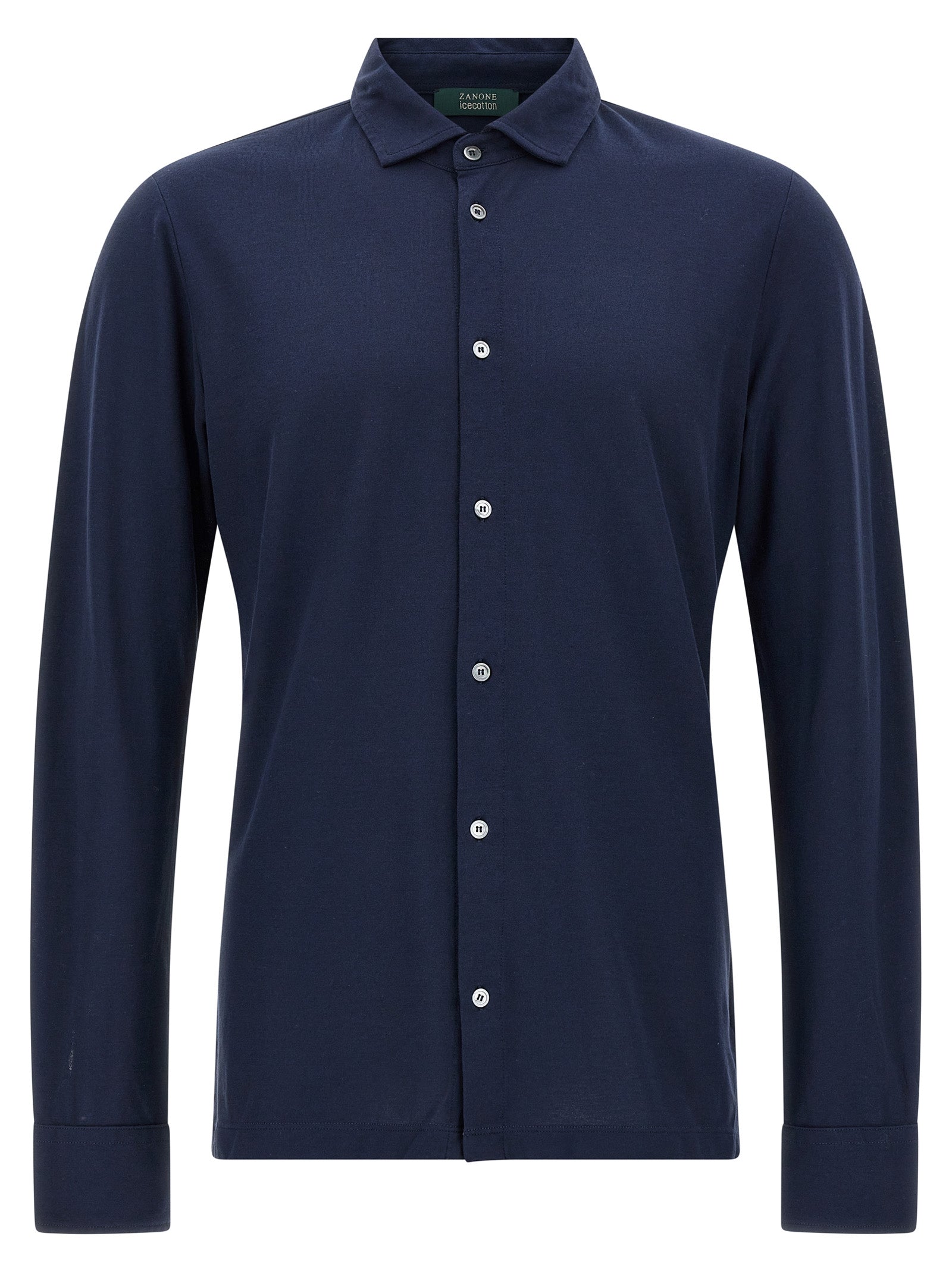 ZANONE Blue Cotton Men's Blouse