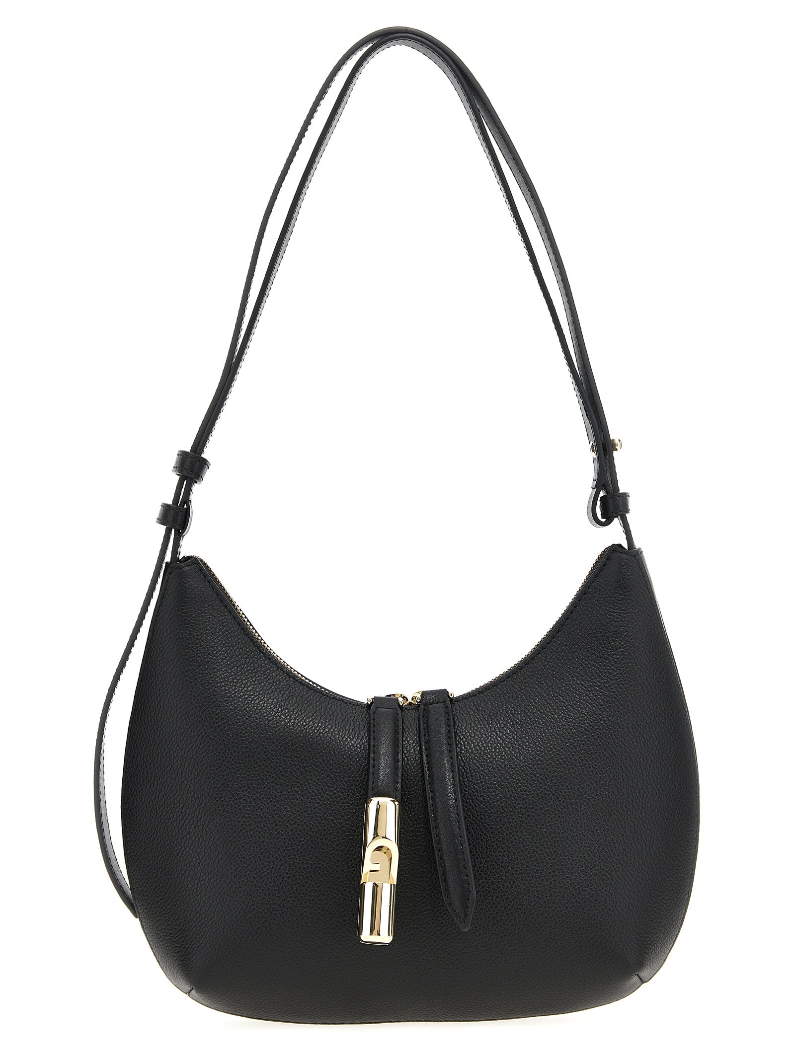 Furla Black Leather Shoulder Women's Bag