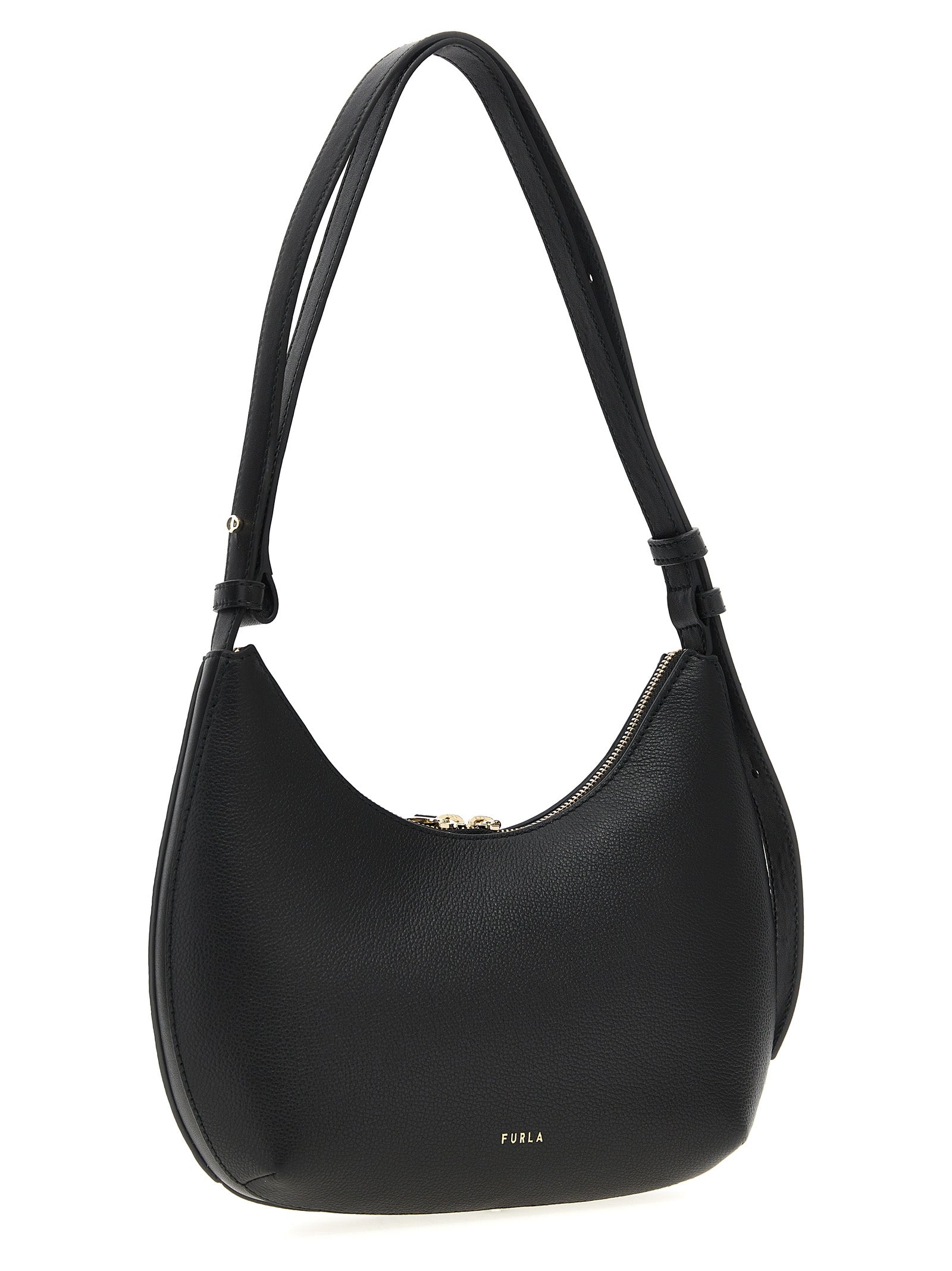 Furla Black Leather Shoulder Women's Bag