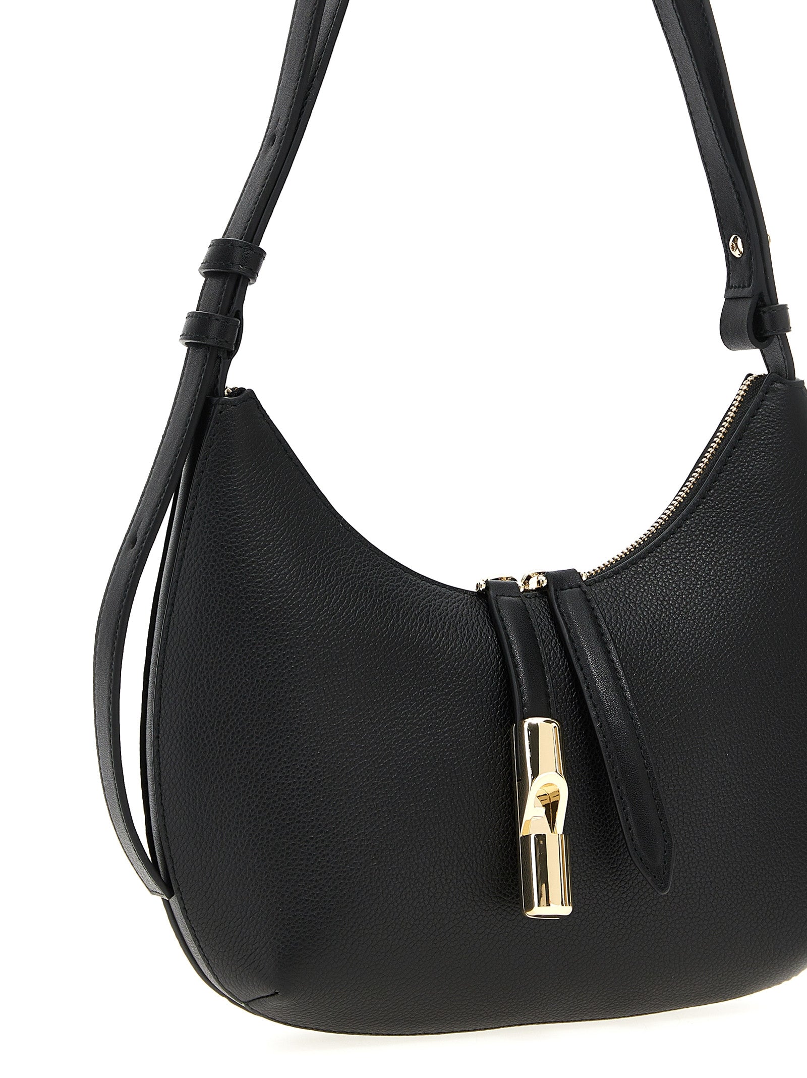 Furla Black Leather Shoulder Women's Bag