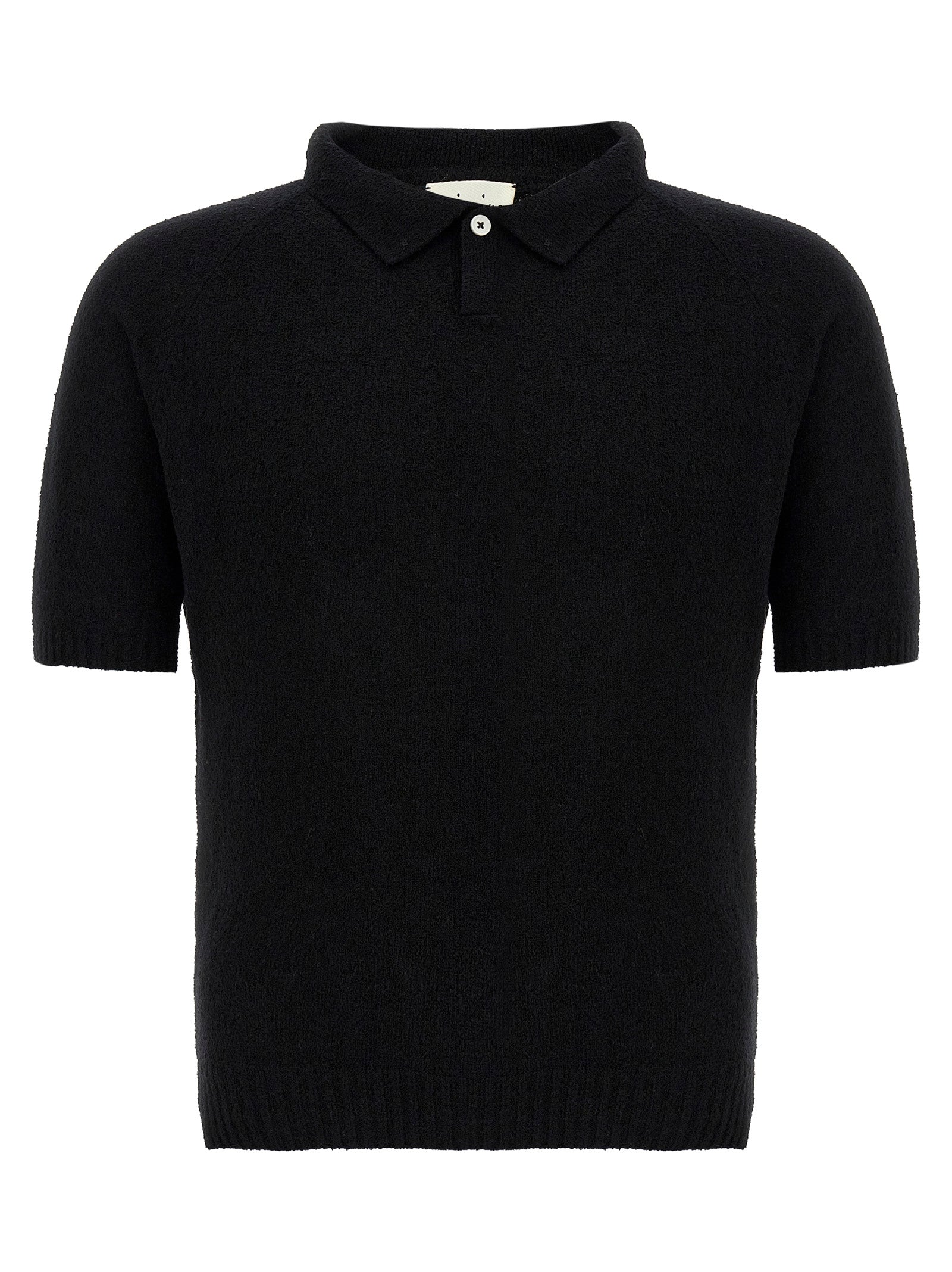 MA'RY'YA Black Cotton Polo Men's Shirt