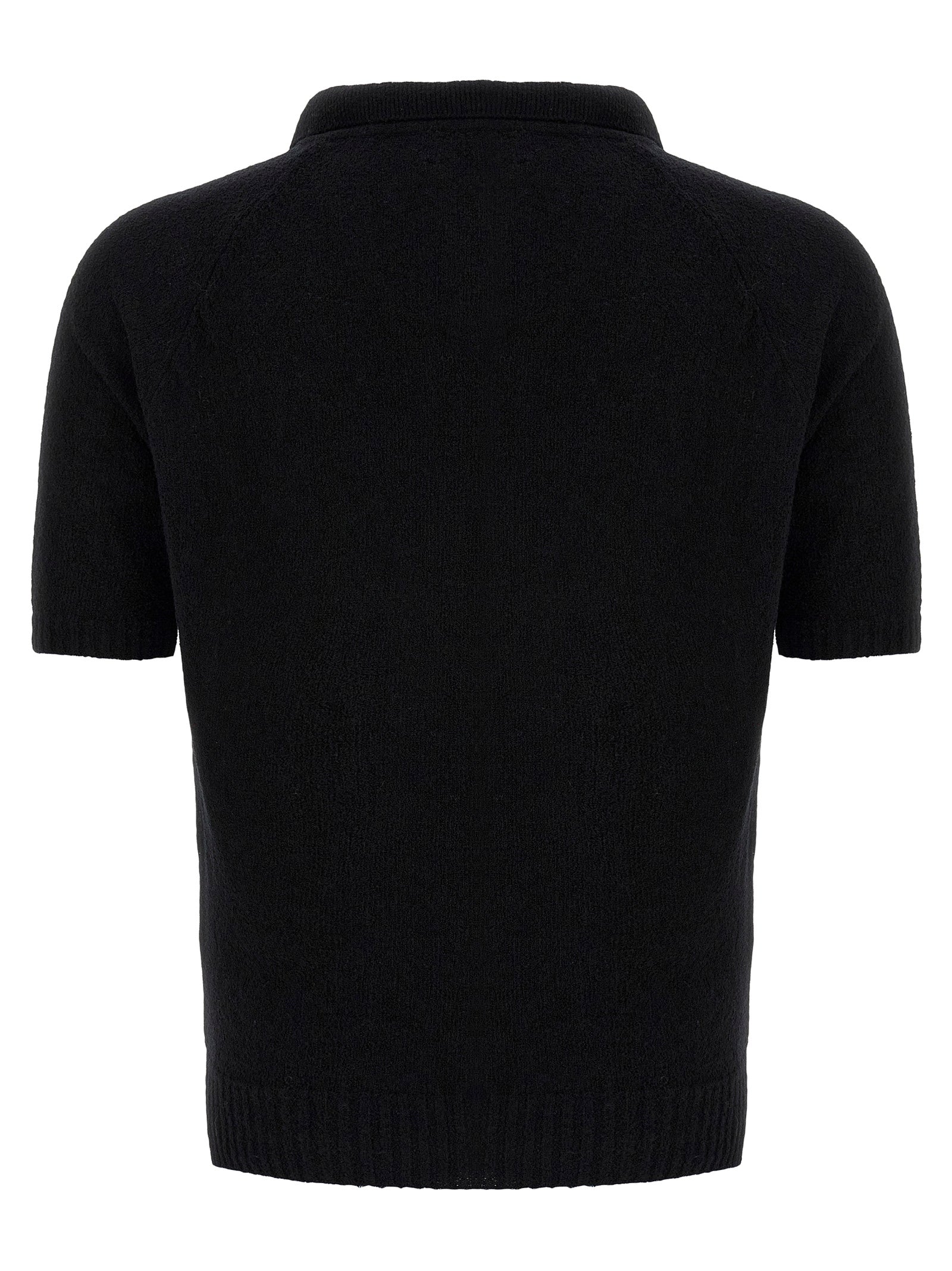 MA'RY'YA Black Cotton Polo Men's Shirt